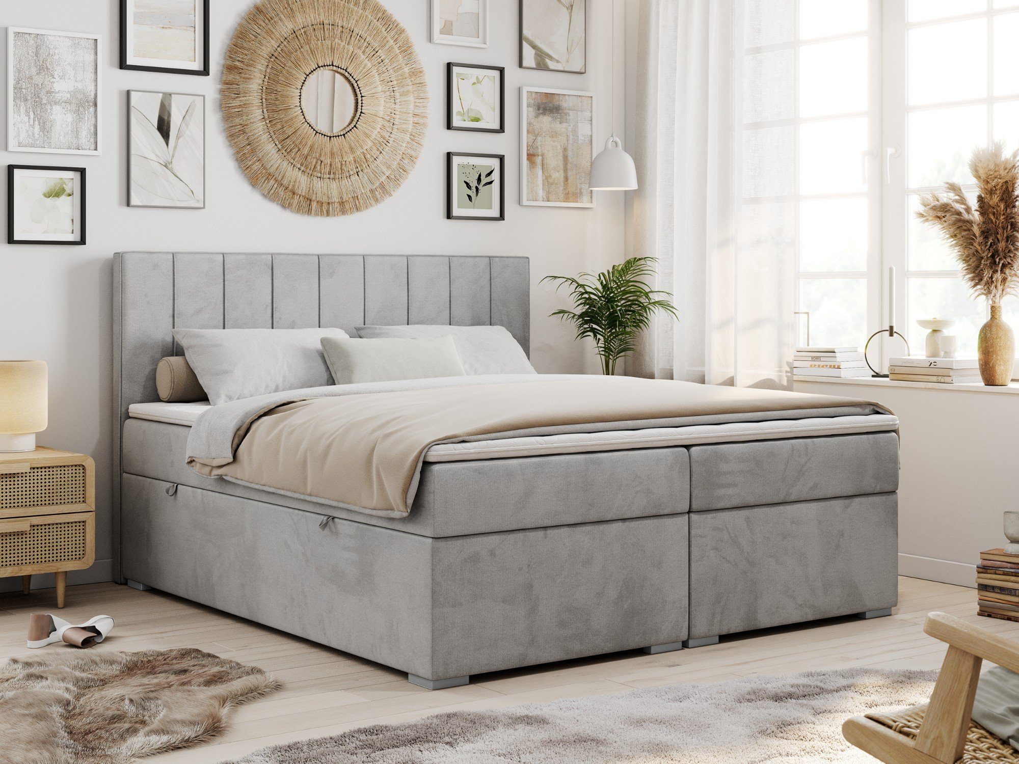 MKS MÖBEL Boxspringbett ALLY (Set, Packung, günstig online kaufen