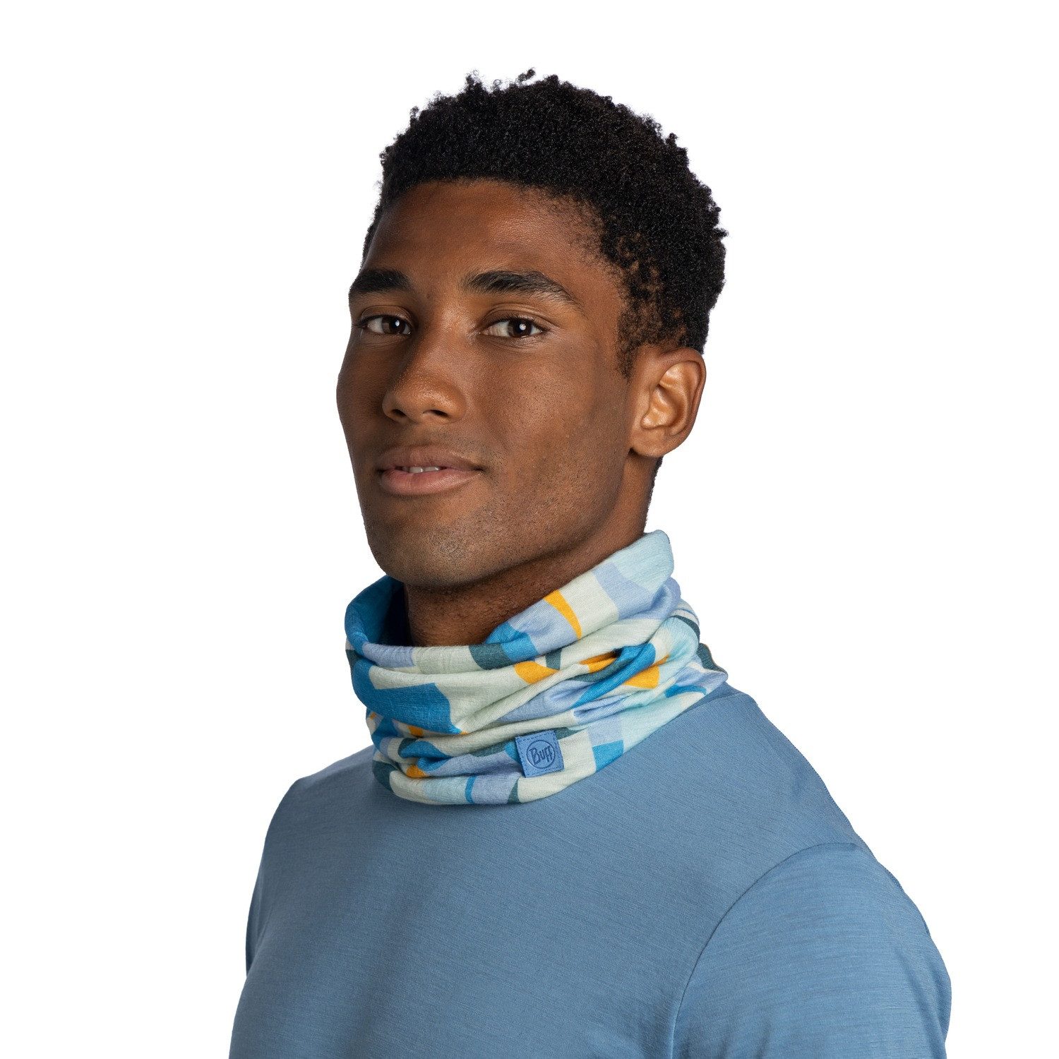 Buff Multifunktionstuch, MERINO LIGHTWEIGHT PRINTS LUVI GLORY BLUE