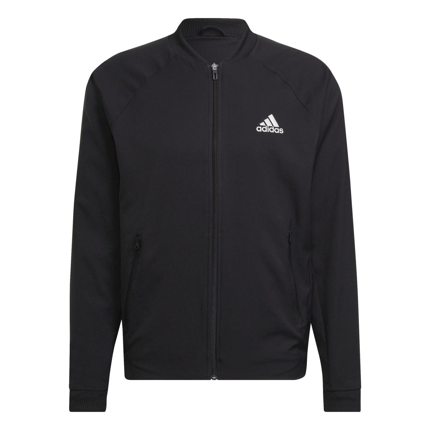adidas Performance Trainingsjacke Stretch Woven (Stretchmaterial, feuchtigkeitsabsorbierend) #22 schwarz