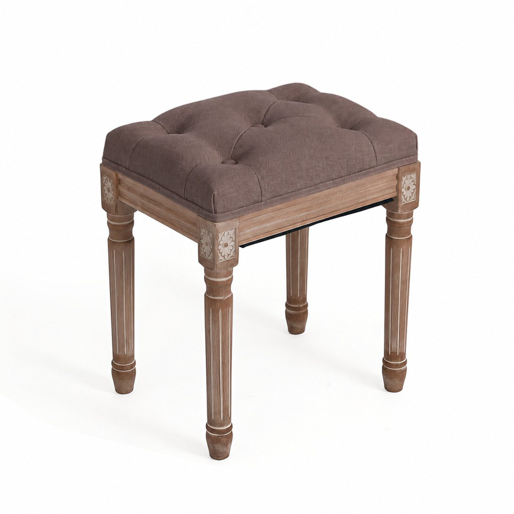 HomeMiYN Sitzhocker Sitzhocker Polsterhocker Schminkhocker, weich gepolstert, Bis 120 kg belastbar, kompakte Bauweise und einfache Montage.
