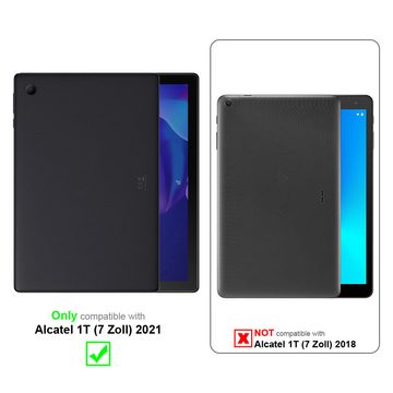 Cadorabo Tablet-Hülle Alcatel 1T (7 Zoll) 2021 Alcatel 1T (7 Zoll) 2021, Klappbare Tablet Schutzhülle - Hülle - Standfunktion - 360 Grad Case