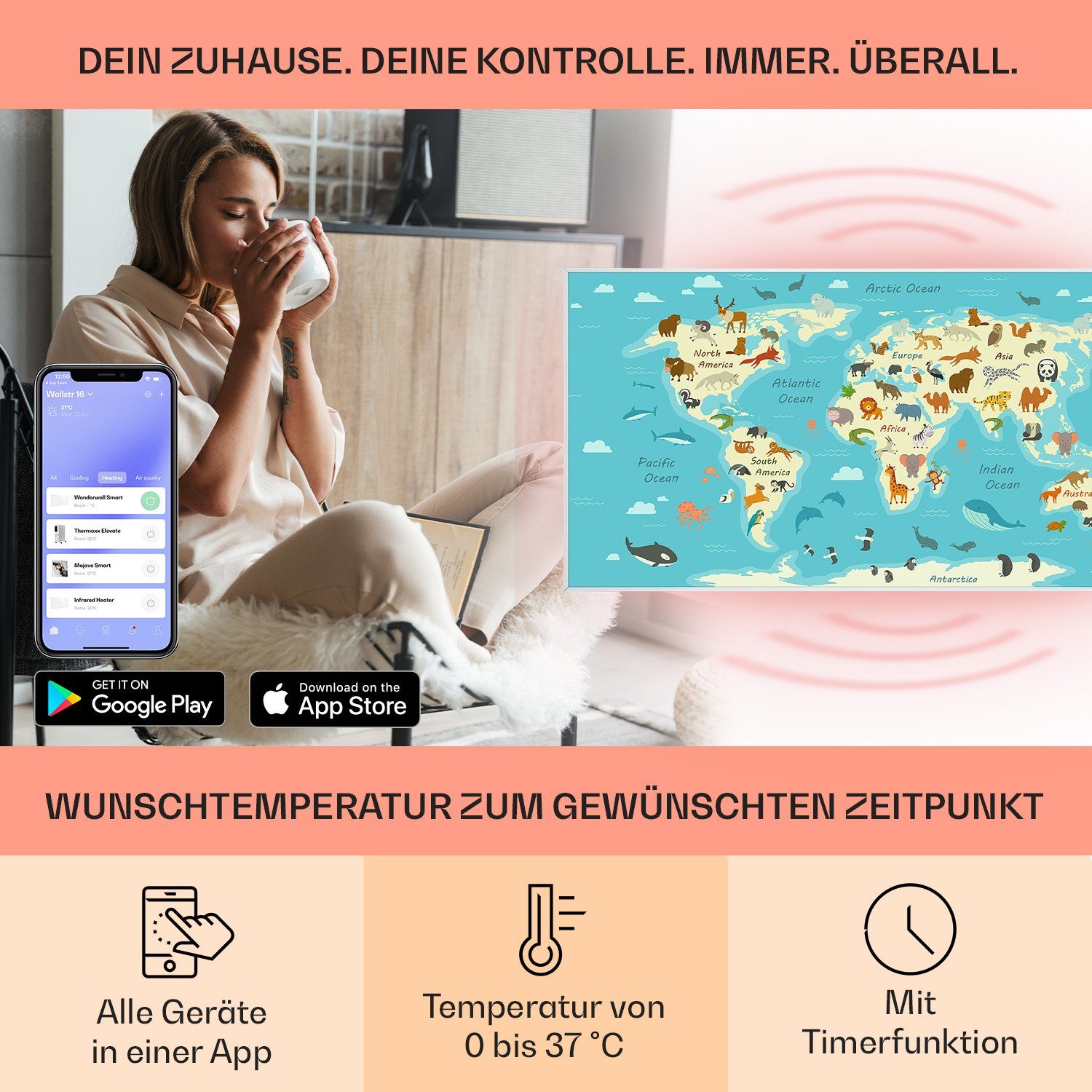 Klarstein Heizkörper Wonderwall Air Art Smart günstig online kaufen