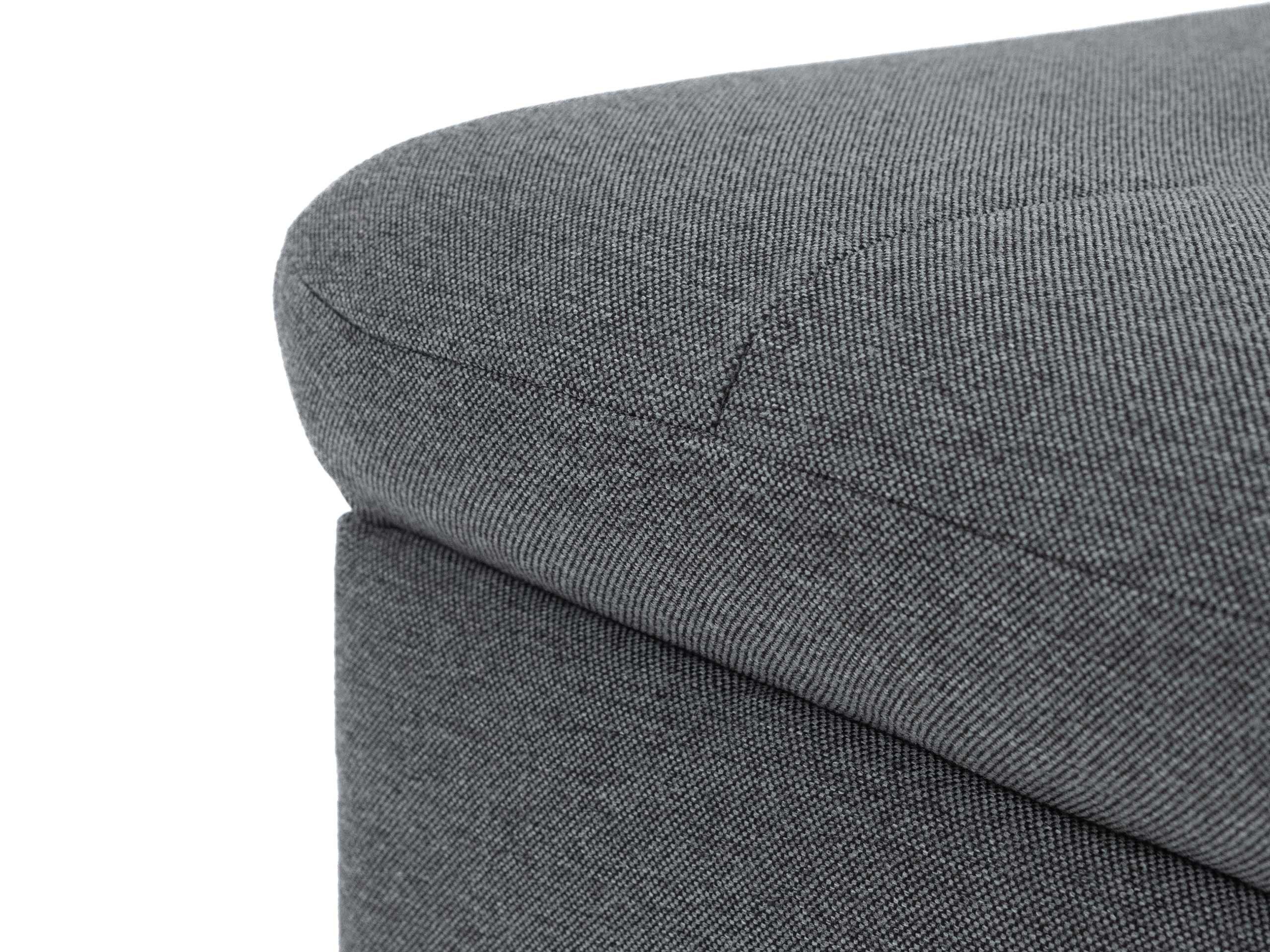 MIRJAN24 Polsterhocker Niko Groß, Silber Füße, 96x70x41 cm