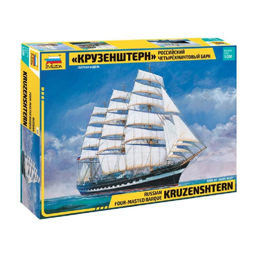 Zvezda Modellbausatz Krusenstern / 1:200, Maßstab 1:200