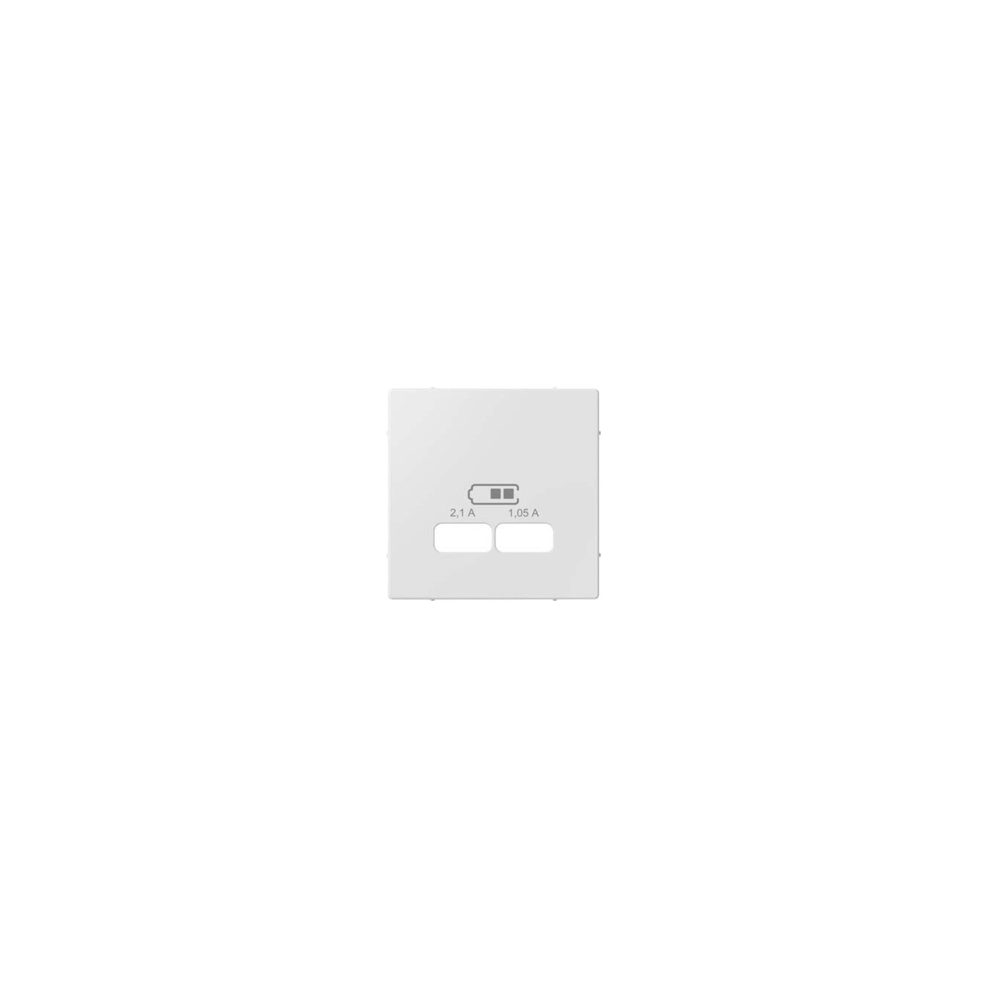 merten Abdeckplatte Merten Zentralplatte ws/glanzf.USB Lade. MEG4367-0325