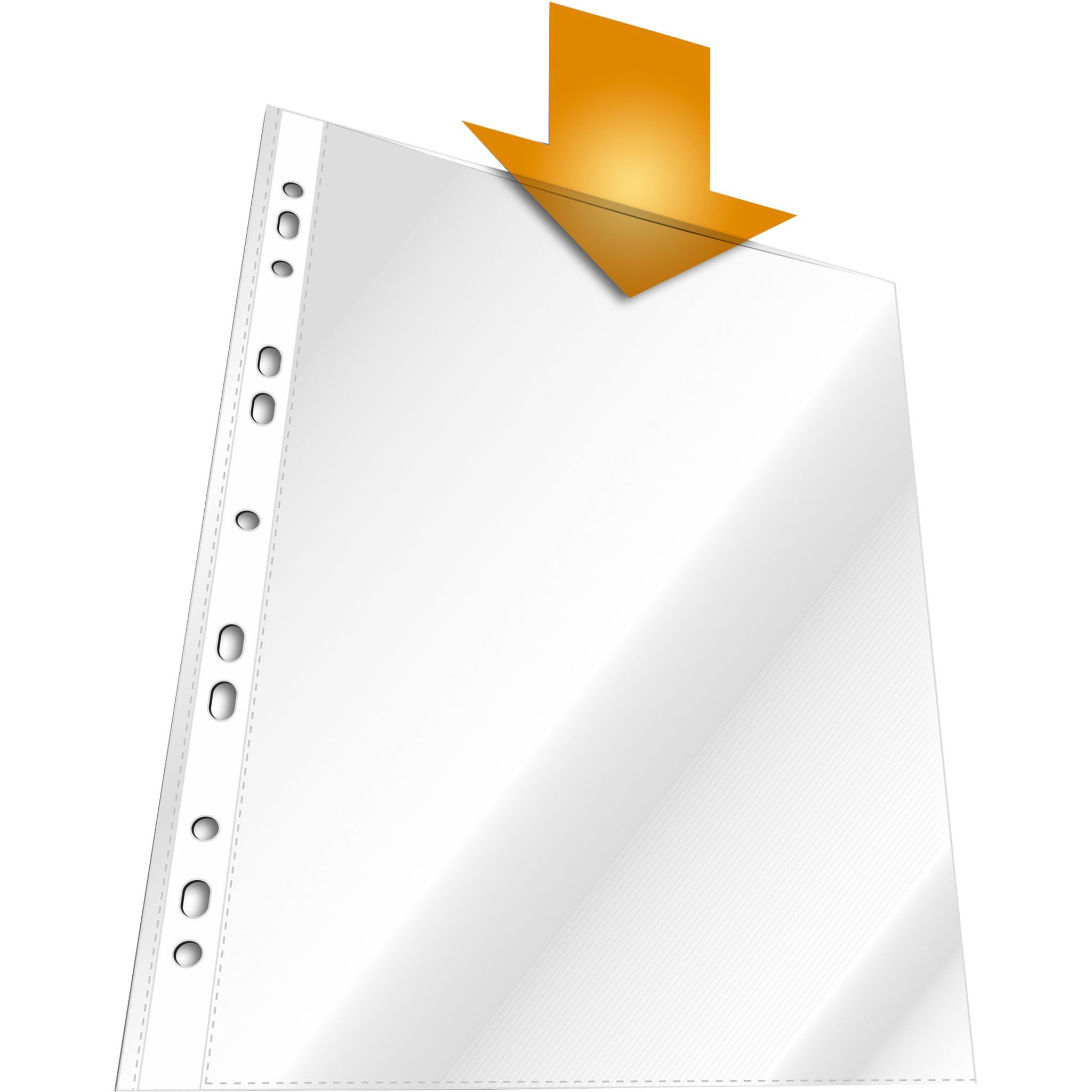 DURABLE Prospekthülle Durable Prospekthülle A4 glasklar 10St tr oben offen Universallochung