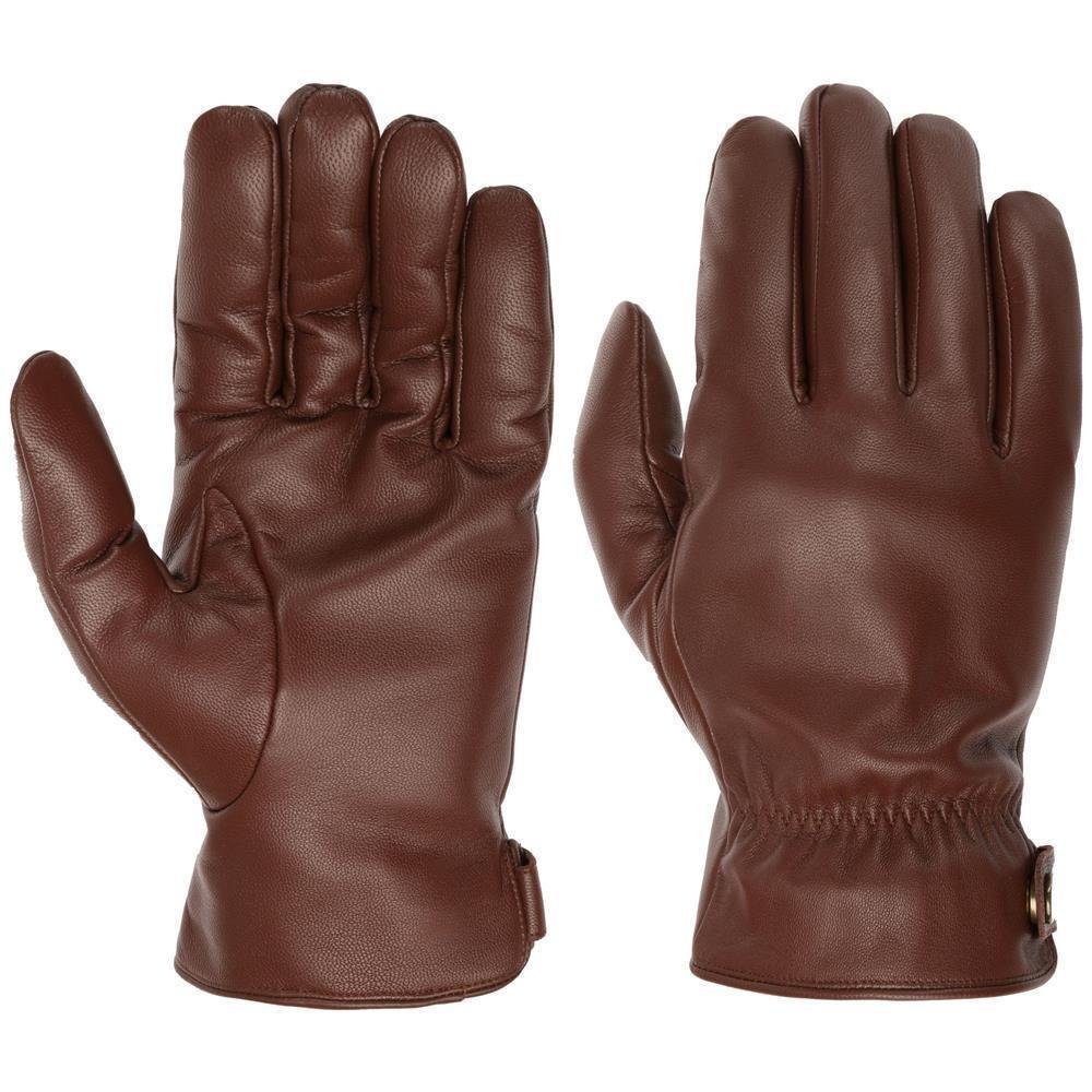 Stetson Lederhandschuhe Stetson Conductive Leather Gloves Braun