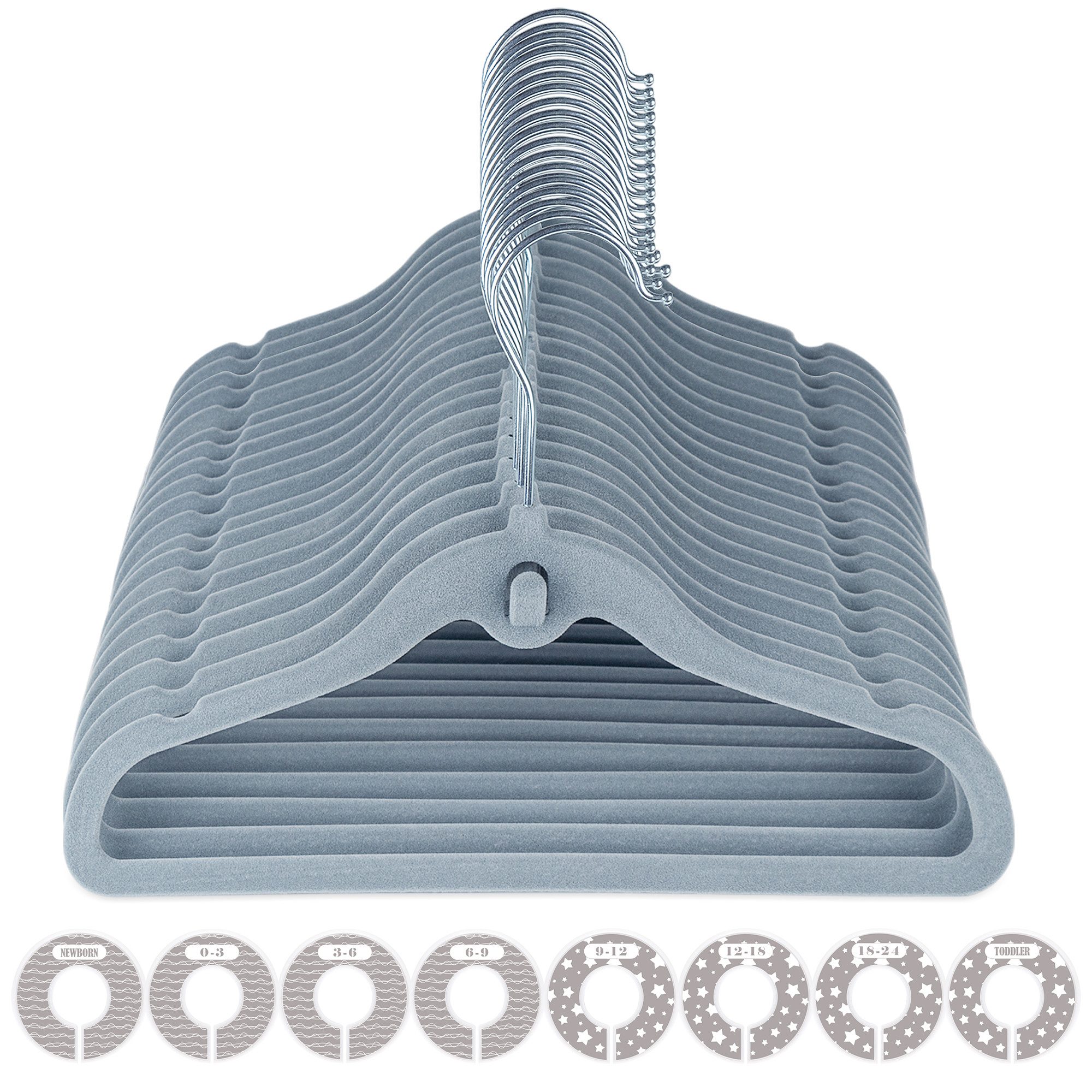 ElitVita Kleiderbügel 20/30 Stück, Kinder Samt Kleiderbügel, für Babys von günstig online kaufen