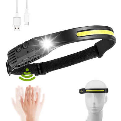 WILGOON LED Stirnlampe Wiederaufladbar Kopflampe Super Headlamp mit Sensor
