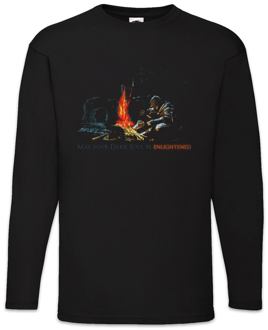 Langarmshirt Enlightened Soul Langarm T-Shirt Firelink Shrine Dark Gamer Nerd Souls