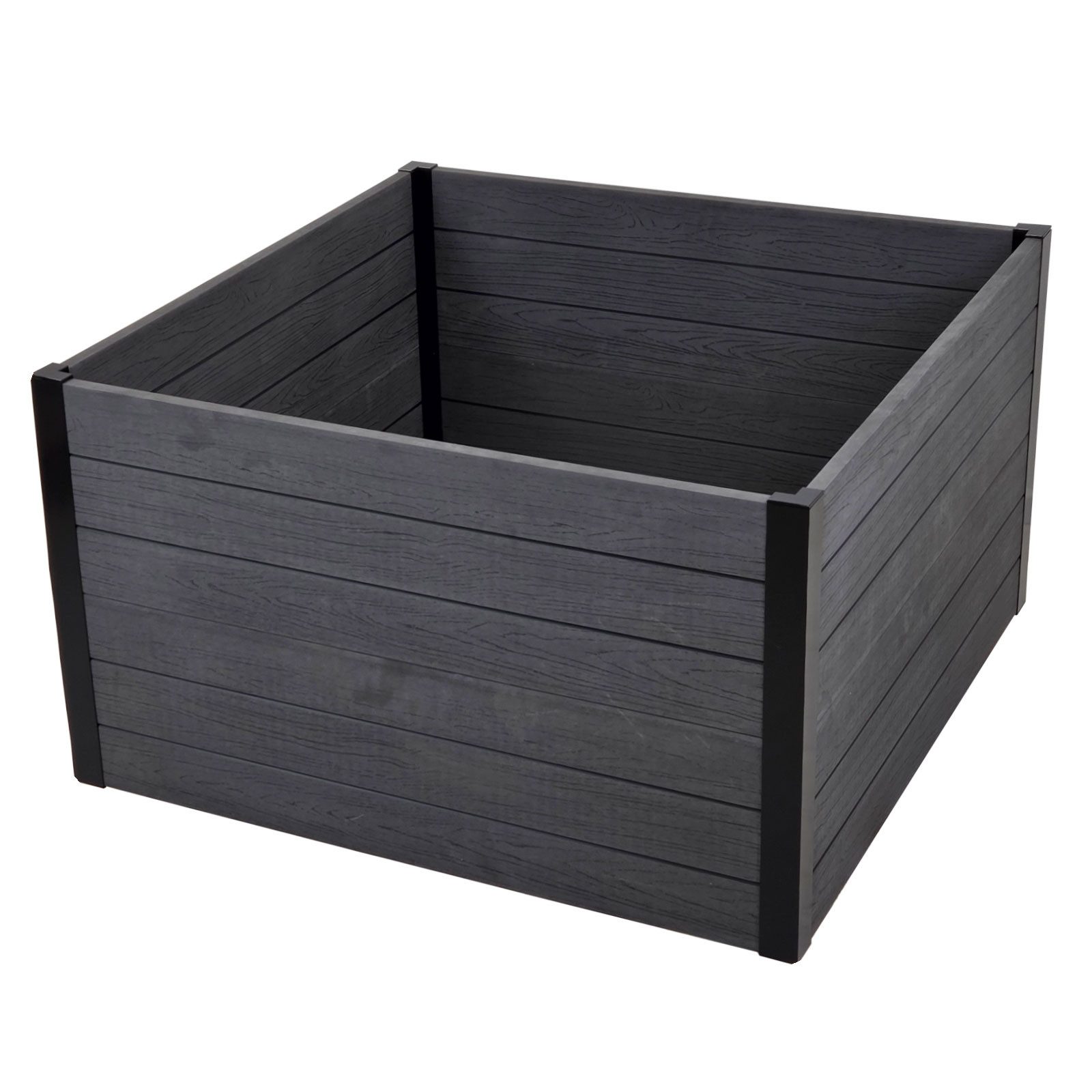 TRUTZHOLM Hochbeet Beeteinfassung mit Wühlmausgitter 100x100x56 cm ca. 516 L Holzoptik