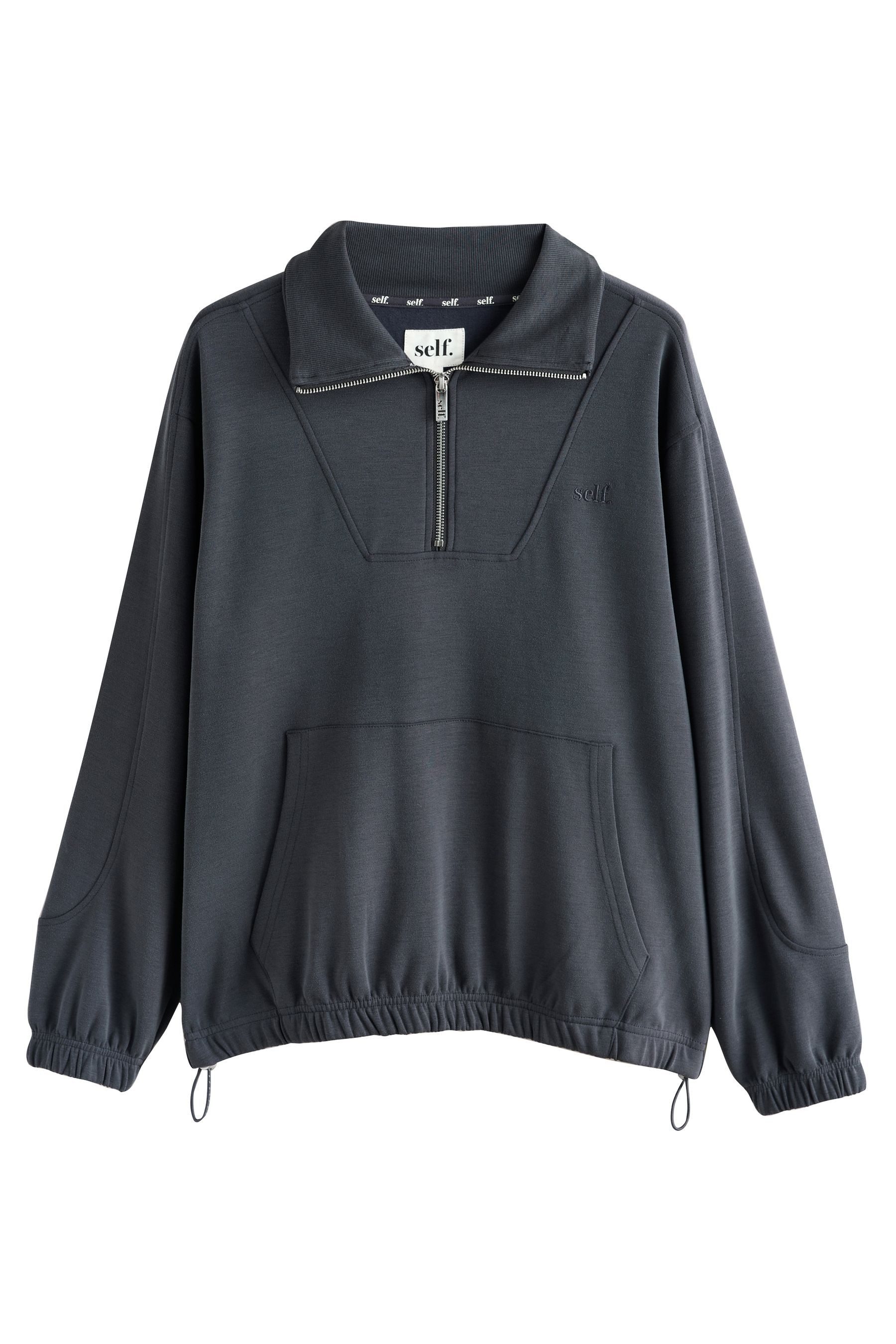 self Sweater Self. Modal-Sweatshirt mit 1/2-Reißverschluss (1-tlg)