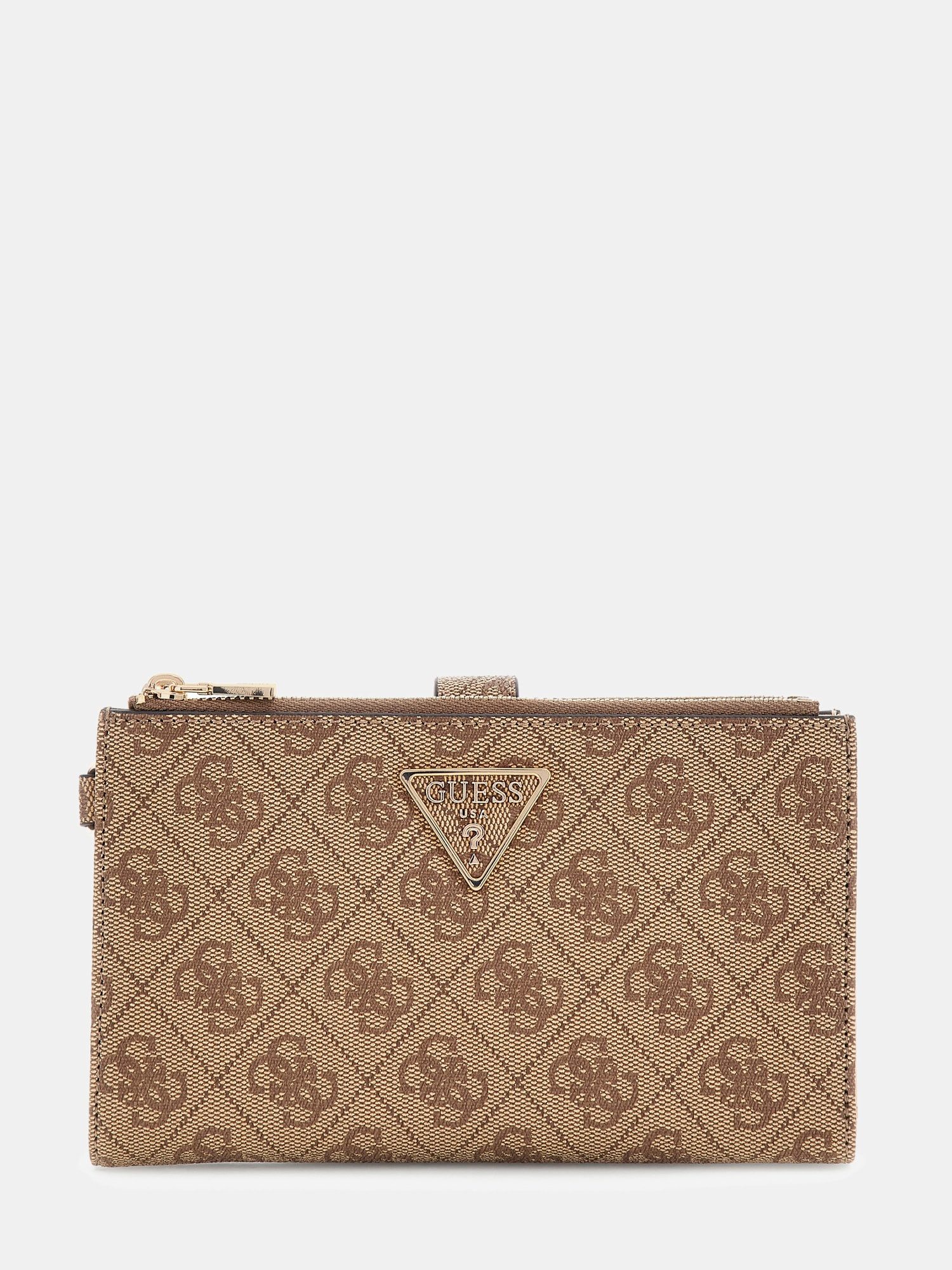 Guess Geldbörse LAUREL II SLG DBL ZIP ORGNZR, Damen Geldbeutel, Portemonnaie mit zwei Zipperfächern