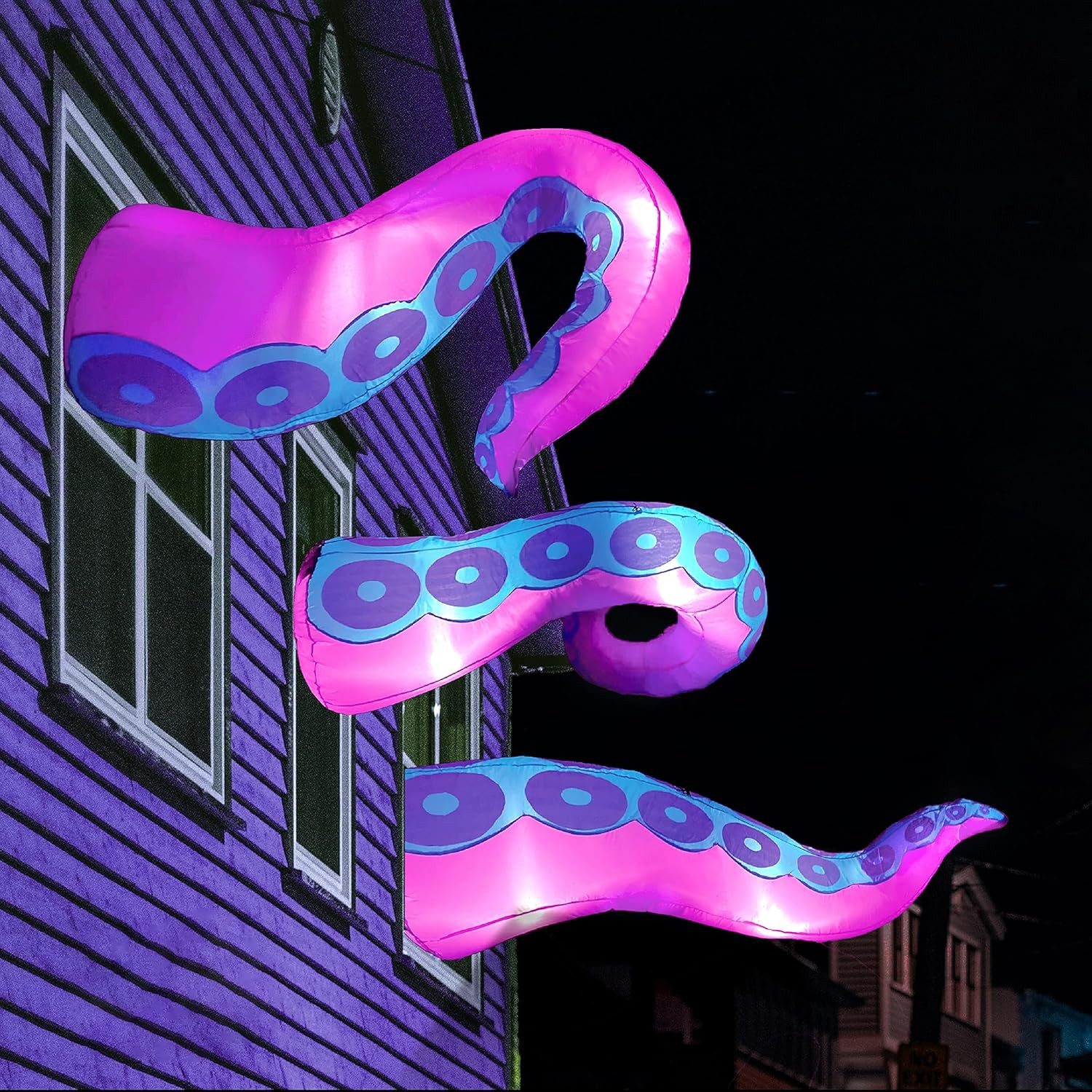 Joiedomi Aufblasbares Partyzubehör Joiedomi 3 Stück aufblasbare Kürbisse mit LED Halloween Deko