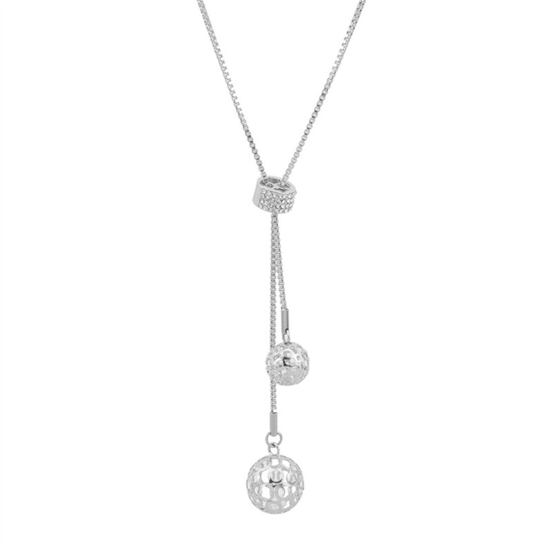 DAYUT Collier Strasssteine, Runde (1-tlg) Halskette, Frauengeschenke verstellbare