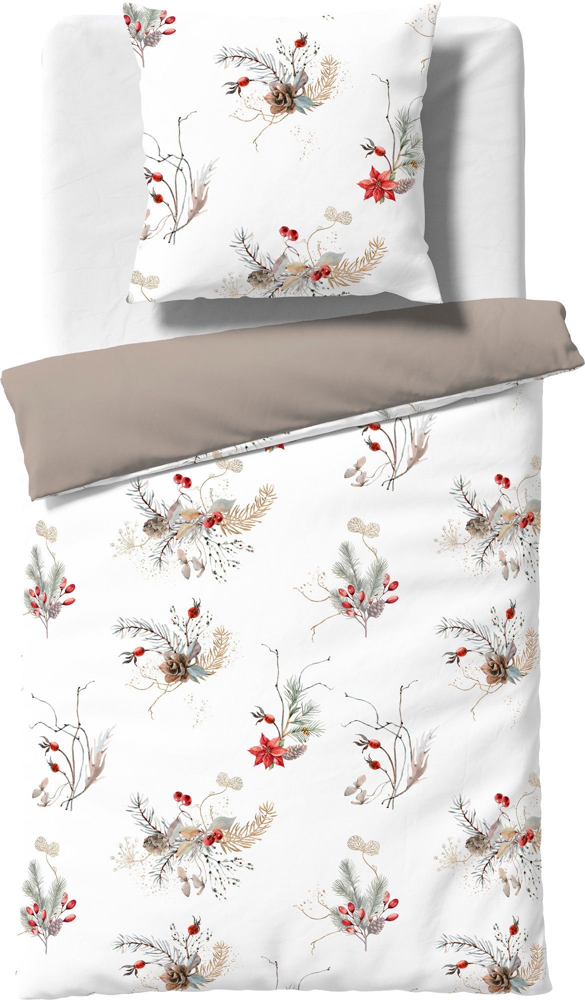 fleuresse Bettwäsche Wendebettwäsche, Biber, Velvet-Flanell Blumen günstig online kaufen