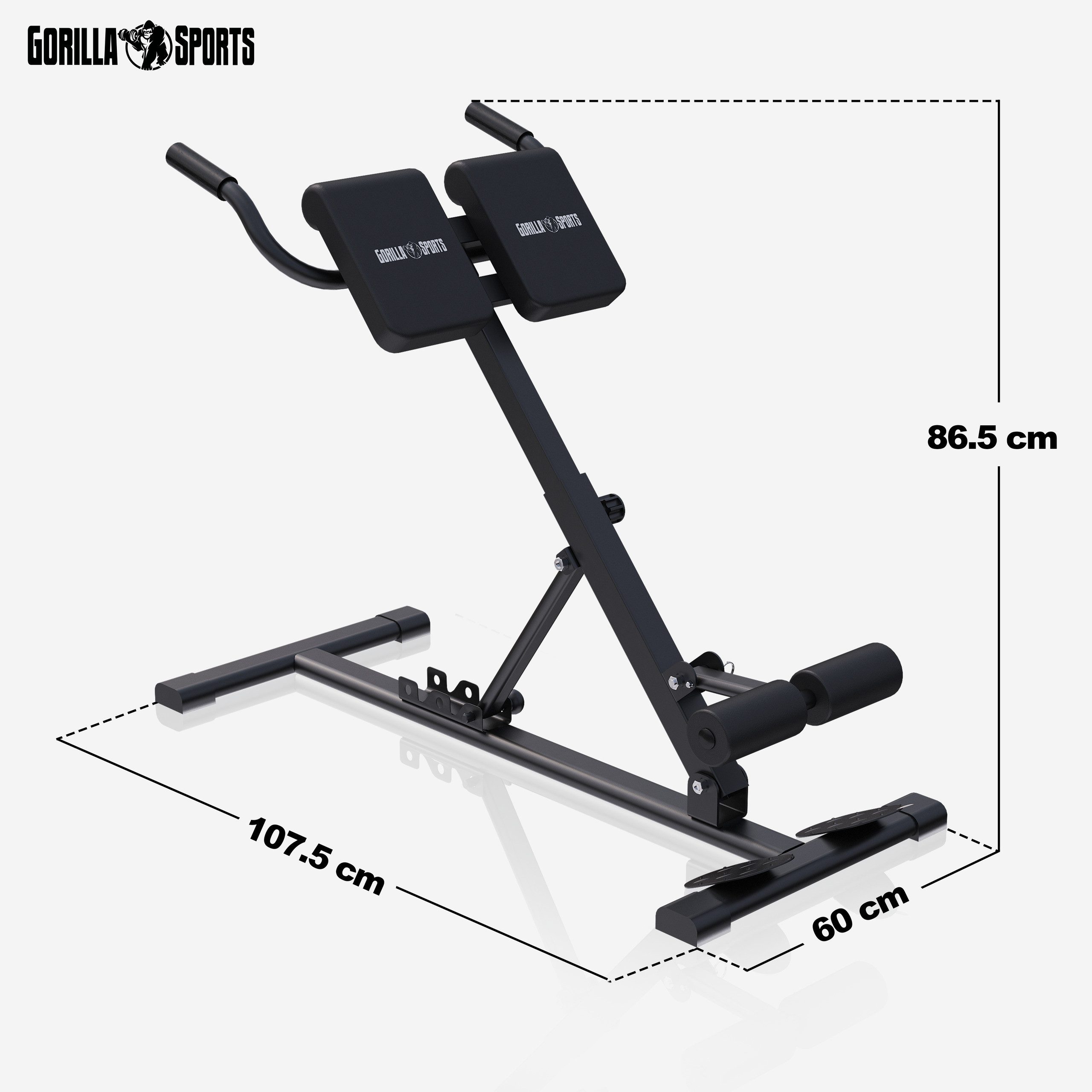 GORILLA SPORTS Rückentrainer Klappbar, Verstellbar - Hyperextension, Rückenstrecker Zuhause, (1-tlg)