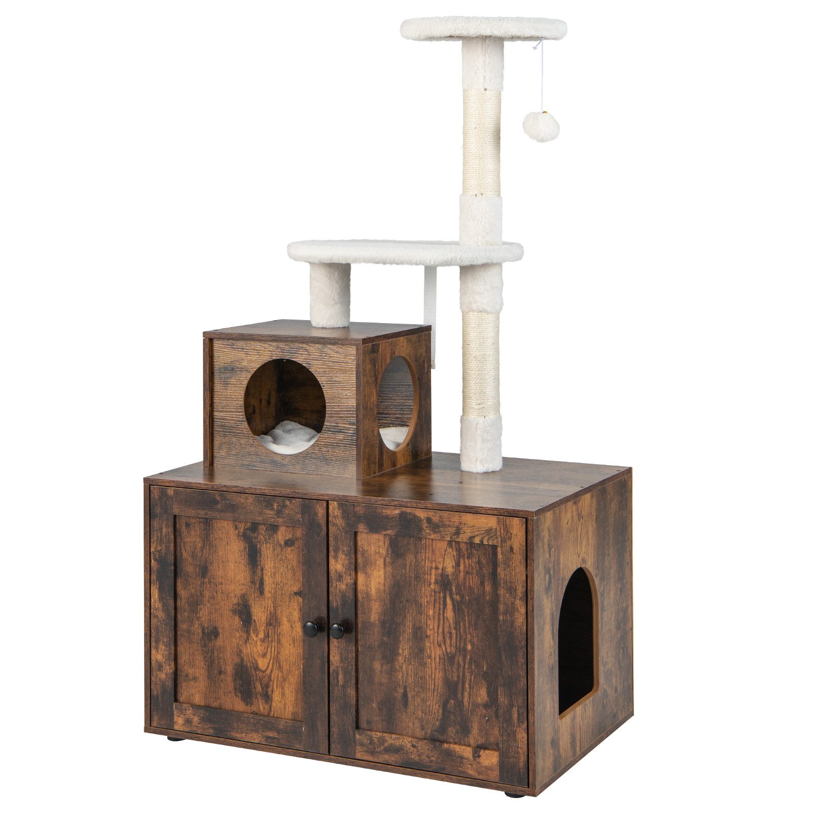 COSTWAY Kratzbaum Katzenschrank, Katzenhaus mit Eingang, günstig online kaufen