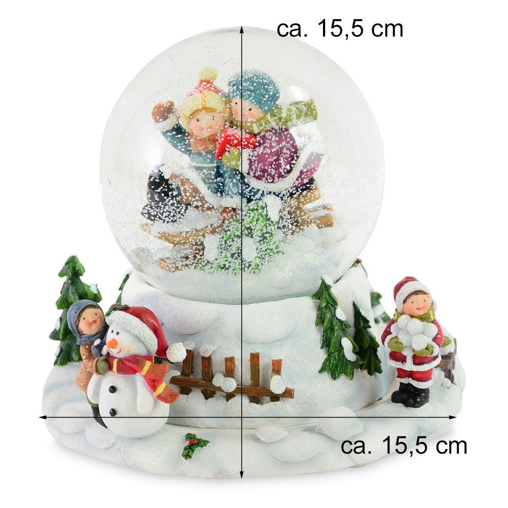 RIFFELMACHER & WEINBERGER Schneekugel Spieluhr Schneekugel 'Winterkinder' mit Musik 15,5
