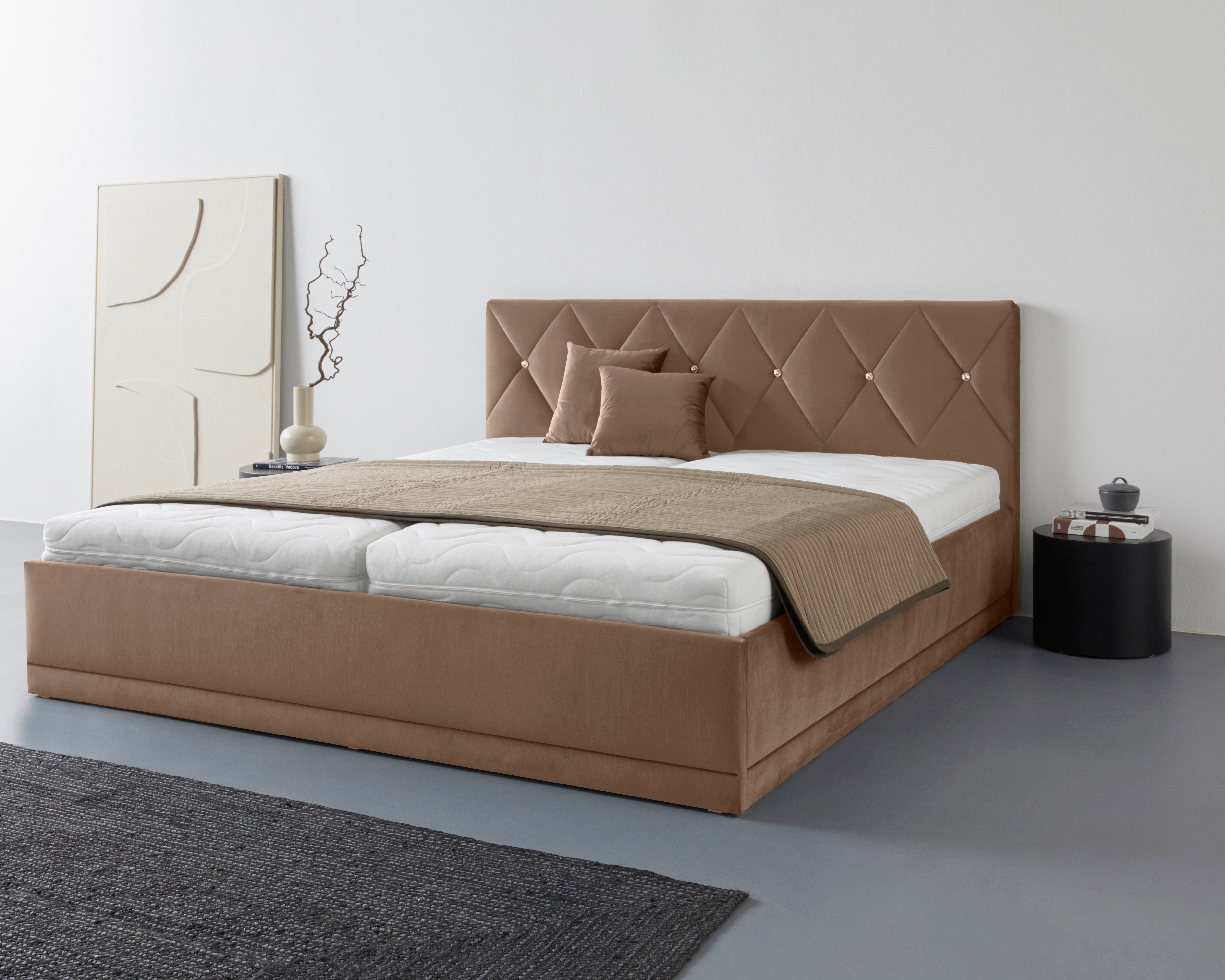 Westfalia Schlafkomfort Polsterbett "Adamas" auch mit Bettkasten, Knopfheft günstig online kaufen