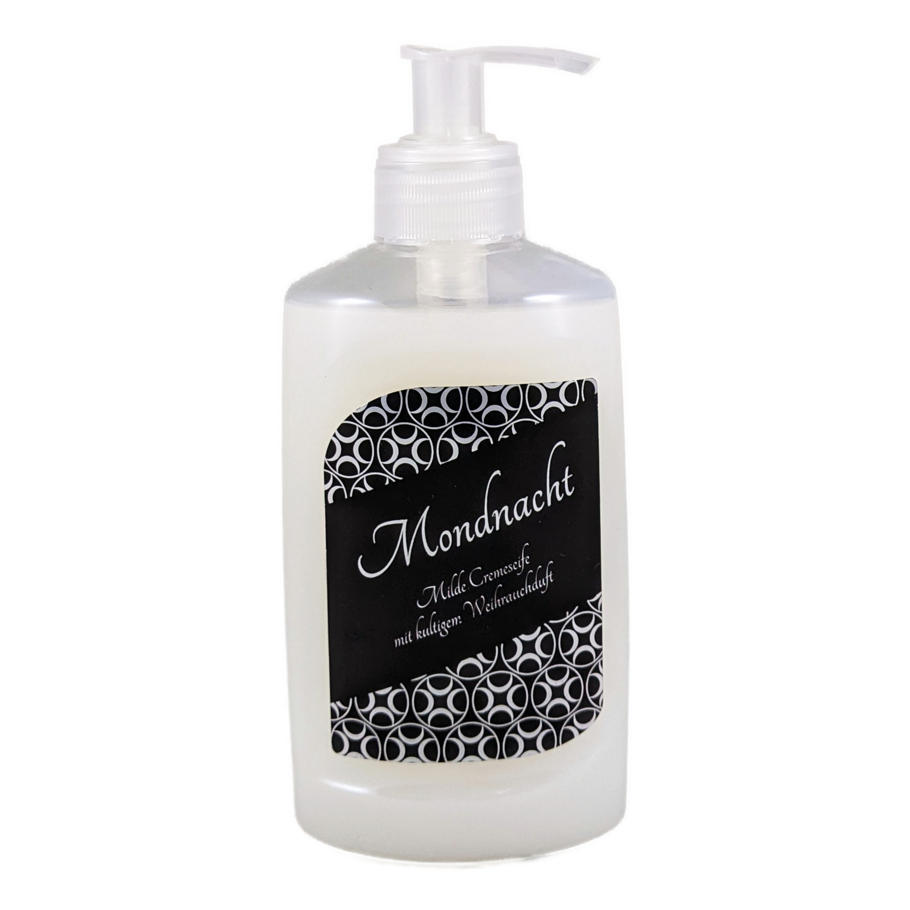 ≈petra Flüssigseife Cremeseife Mondnacht [300 ml] aus der ≈petra Manufaktur, weiß mit intensivem, eleganten Duft nach unwiderstehlichem Weihrauch