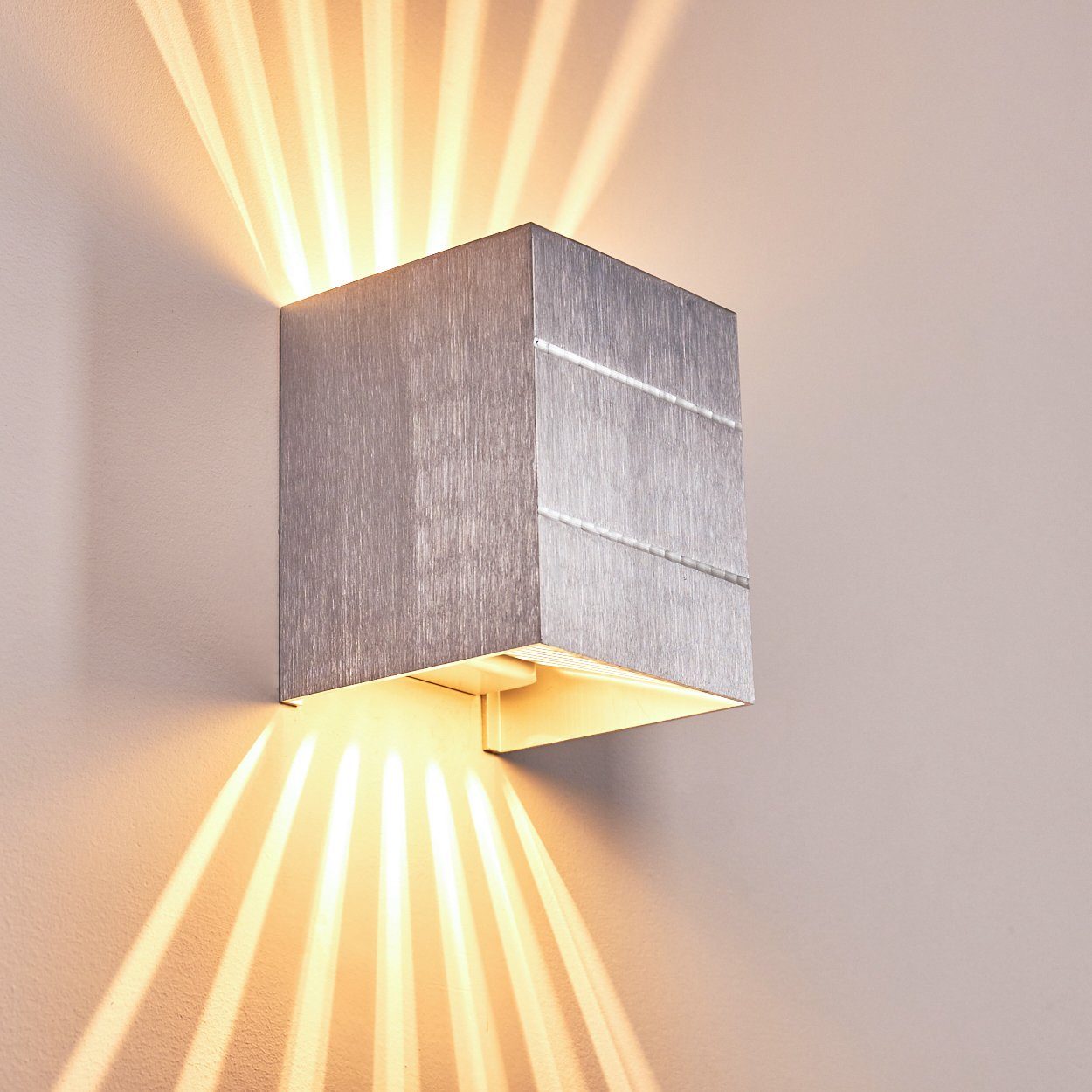 Lichteffekt Wandspot, mit hofstein 33 Aluminium, Leuchtmittel, »Pattada« Wandlampe Watt, in max. ohne Wandleuchte 1xG9 Metall aus