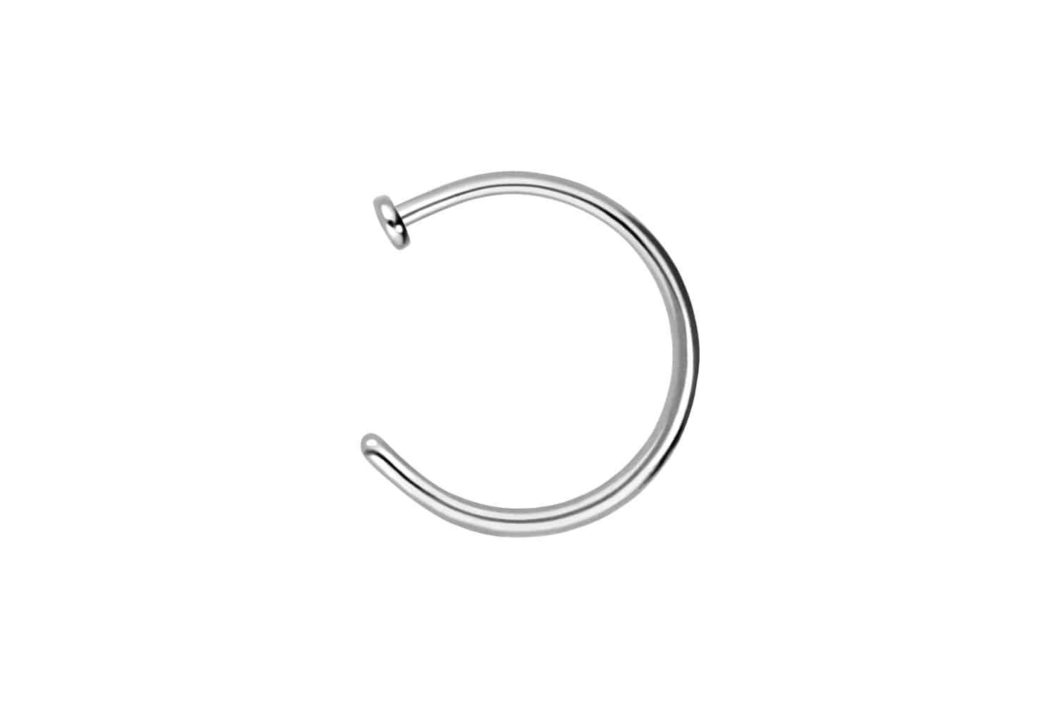 PIERCINGLINE Nasenpiercing Chirurgenstahl Nasenring offen PLATTE (Nasenstecker, 1-tlg)