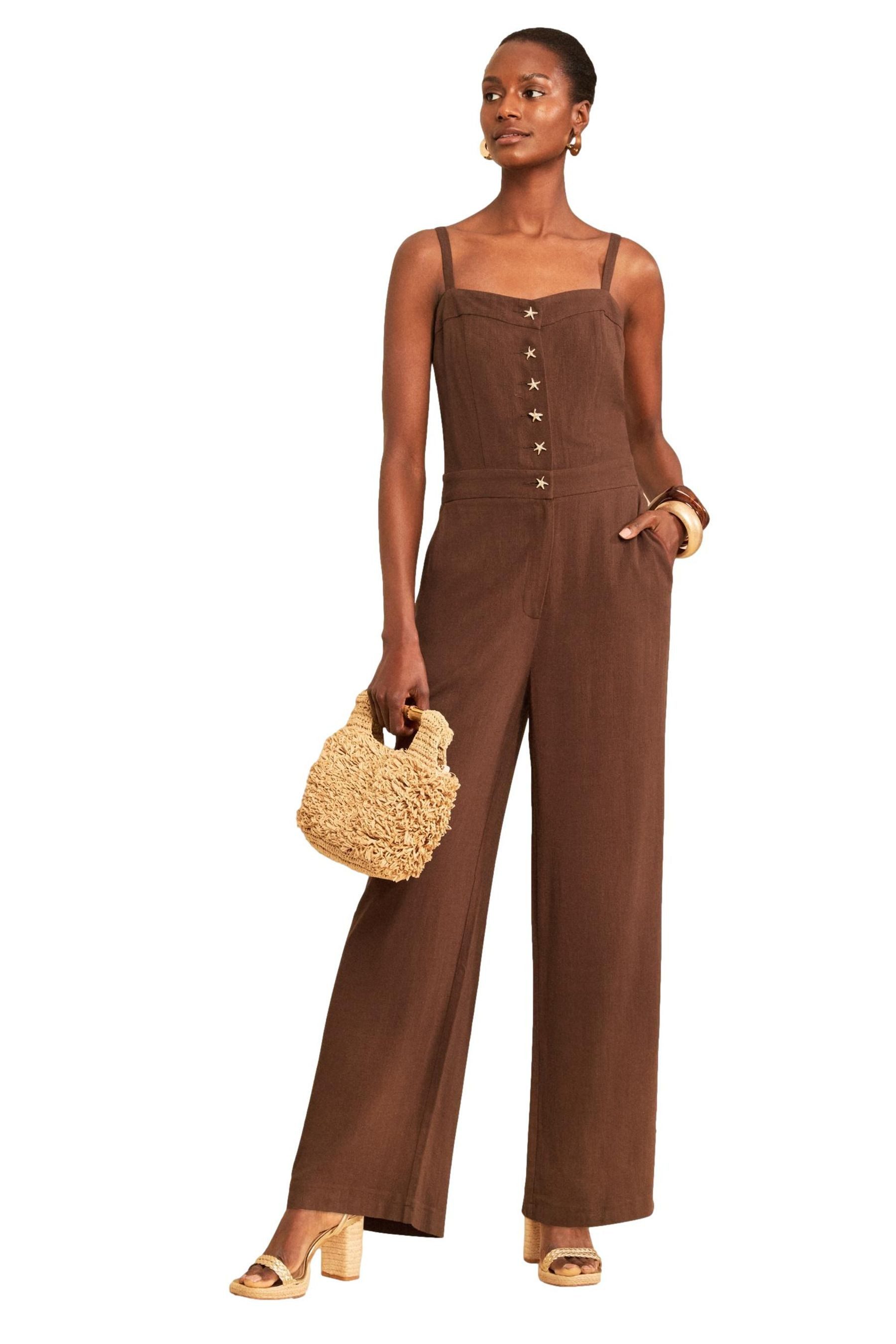 Love & Roses Jumpsuit Love & Roses Jumpsuit mit Seestern-Knöpfen (1-tlg)