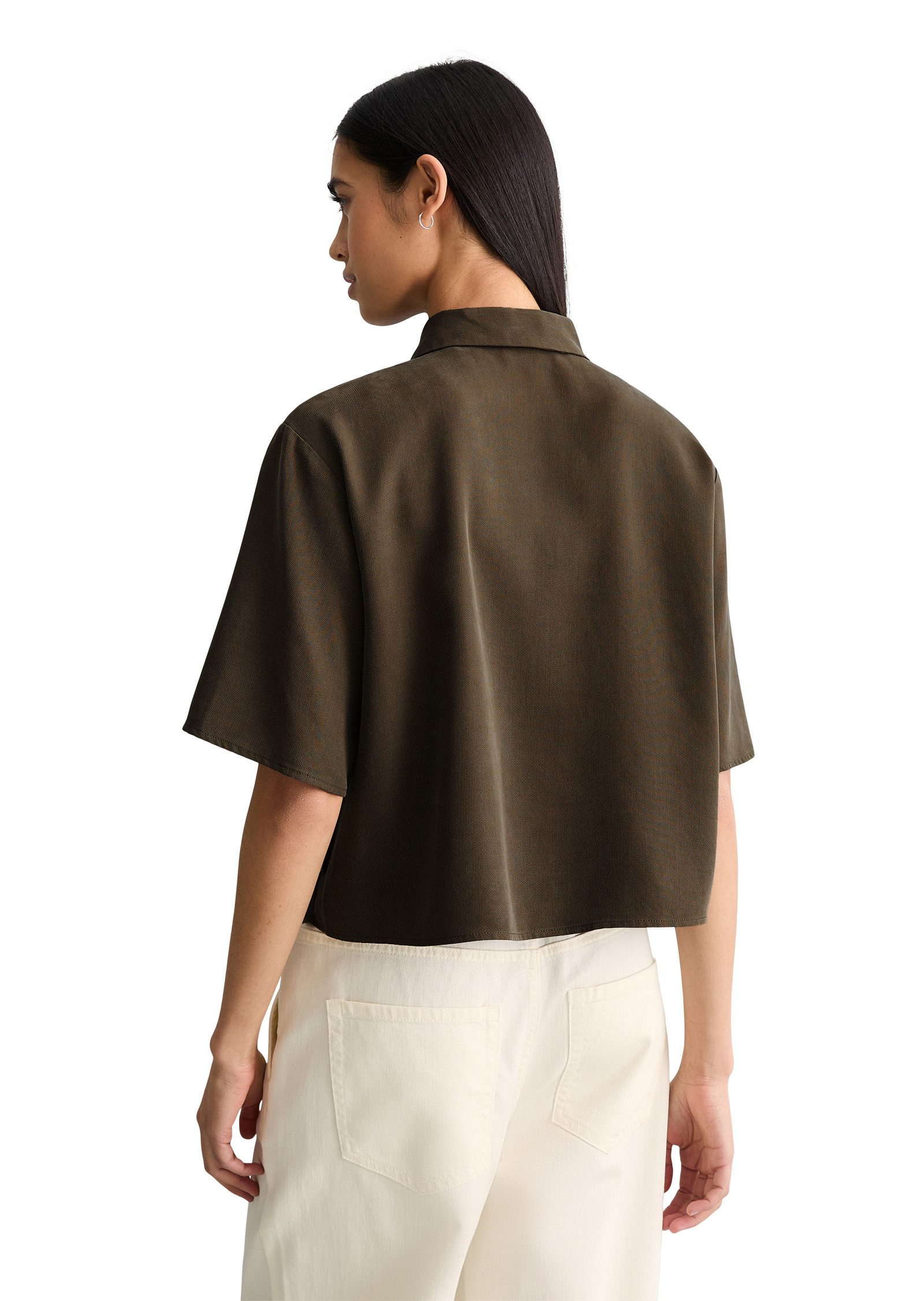 Marc O'Polo DENIM Kurzarmbluse aus TENCEL™ Lyocell