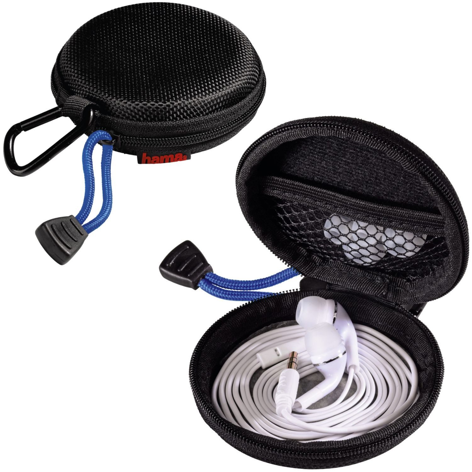 Hama Kopfhörer-Schutzhülle Kopfhörer Tasche EVA Case In-Ear Ohrhörer Schwarz, Headset Ohrstöpsel Schutz-Hülle Hardcase Schutztasche Aufbewahrung