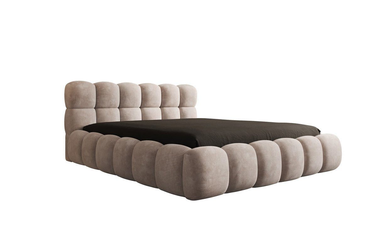 Luxusbetten24 Polsterbett Designer Polsterbett Boston, in Cord mit Stauraum