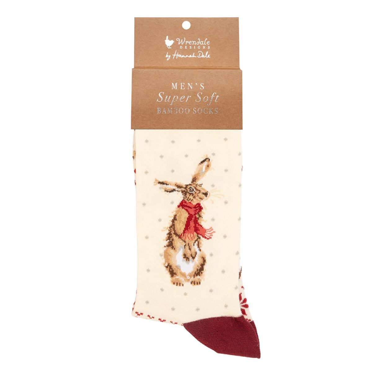 Wrendale Freizeitsocken Wrendale Designs Herren Bambus Socken Winter Hase, Gr 41-46 (Paar)