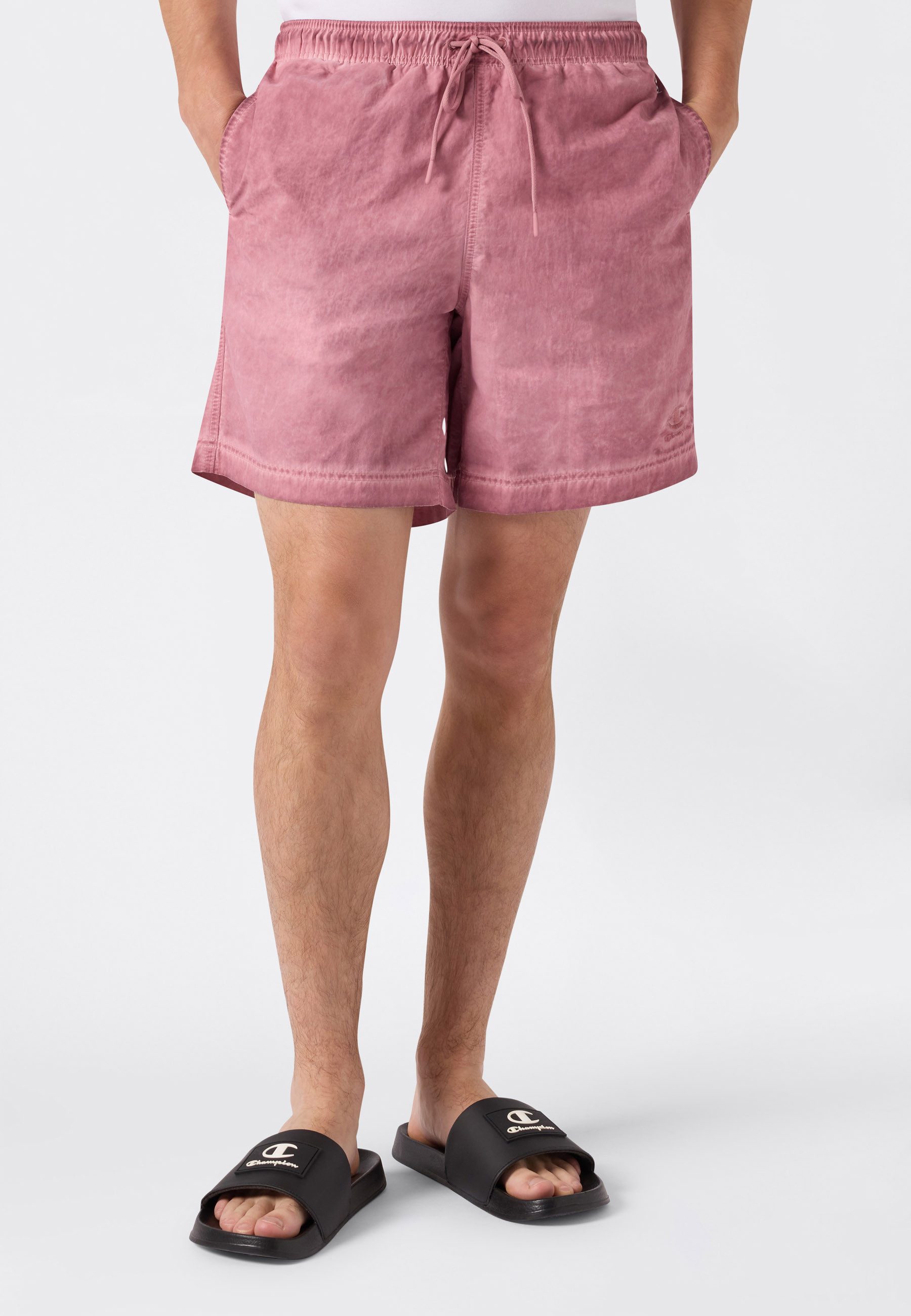 Champion Badeshorts 5-inch Men's swim shorts unifarbene oder ausgewaschene Optik, leichtes Material aus Polyamid