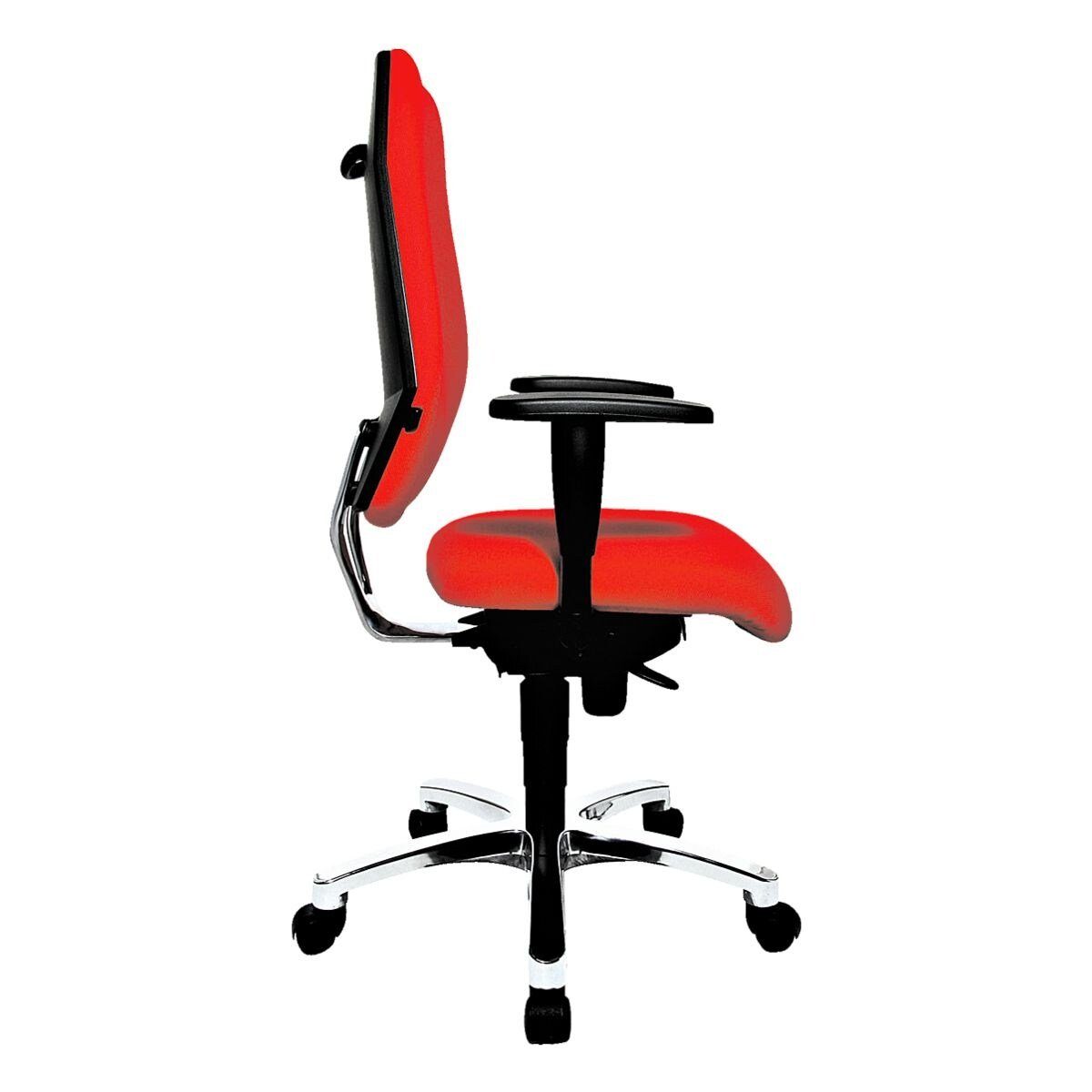 rot Schreibtischstuhl 30, Armlehnen, Sitness und Body-Balance-Tec Flachsitz TOPSTAR mit
