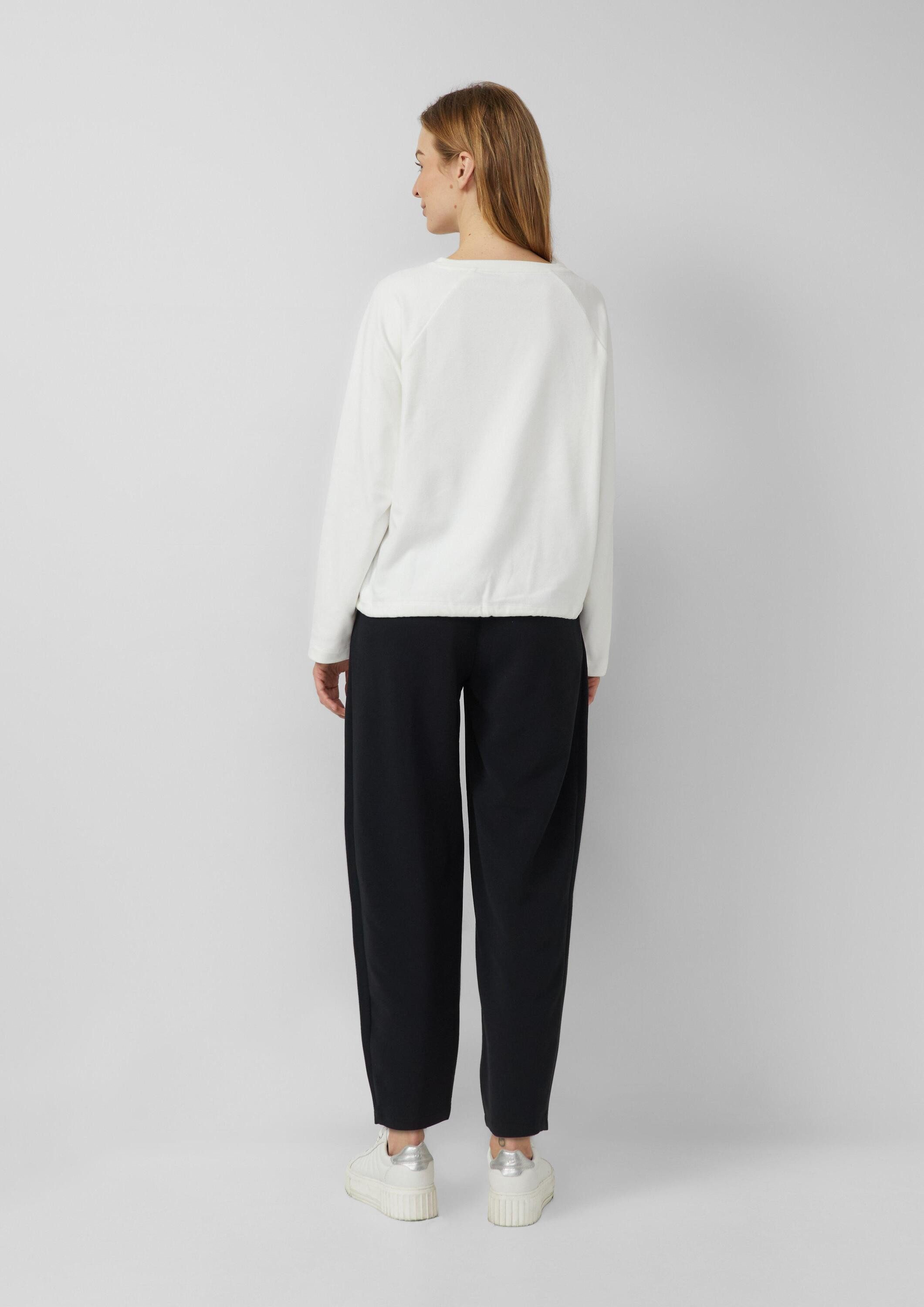s.Oliver Sweatshirt Sweatshirt Weiches Sweatshirt mit Bindedetail