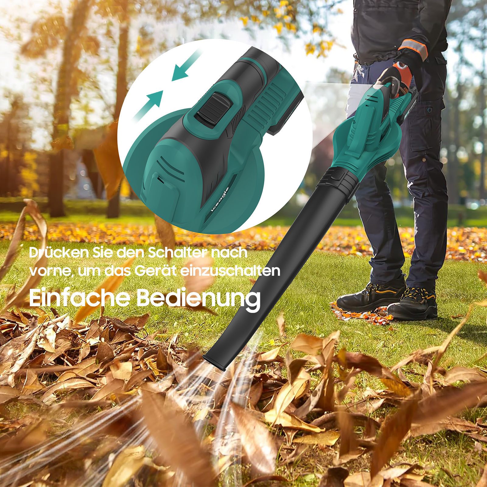 Comfy Mate Akku-Laubbläser Akku-Laubbläser Elektrischer Laubsauger/Laubbläs günstig online kaufen