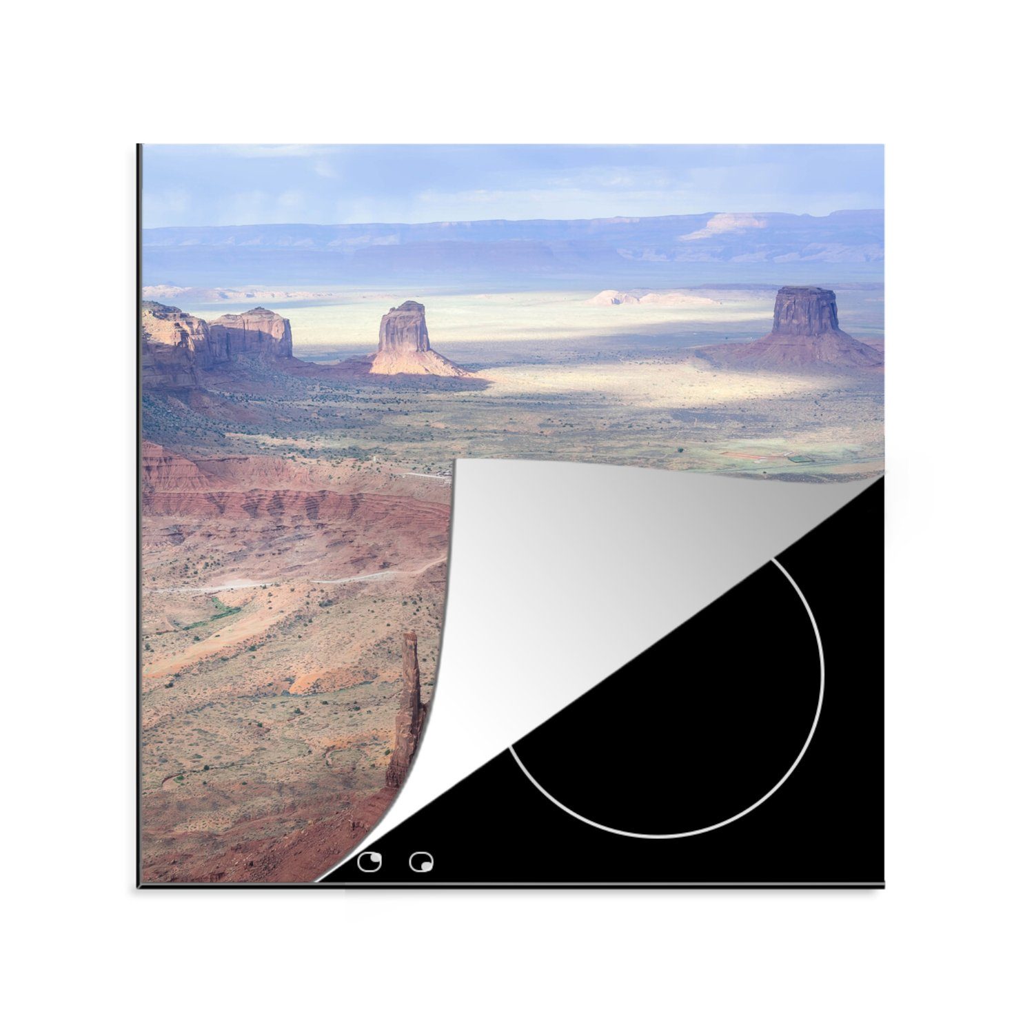 MuchoWow Herdblende-/Abdeckplatte Utah für Wüste, 78x78 - küche - (1 Berge Vinyl, Ceranfeldabdeckung, Arbeitsplatte cm, tlg)