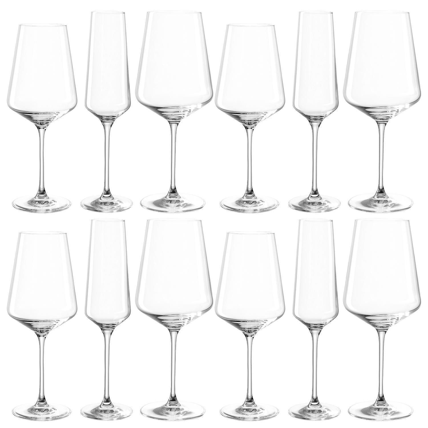 LEONARDO Weinglas PUCCINI, transparent, spülmaschinengeeignet, 12-tlg., Kristallglas, Kristallglas