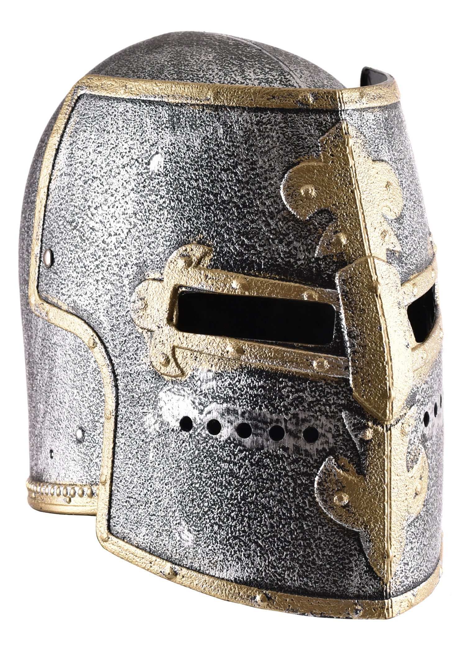 Battle Merchant Ritter-Kostüm Kinder Ritter-Topfhelm mit Klappvisier aus Kunststoff