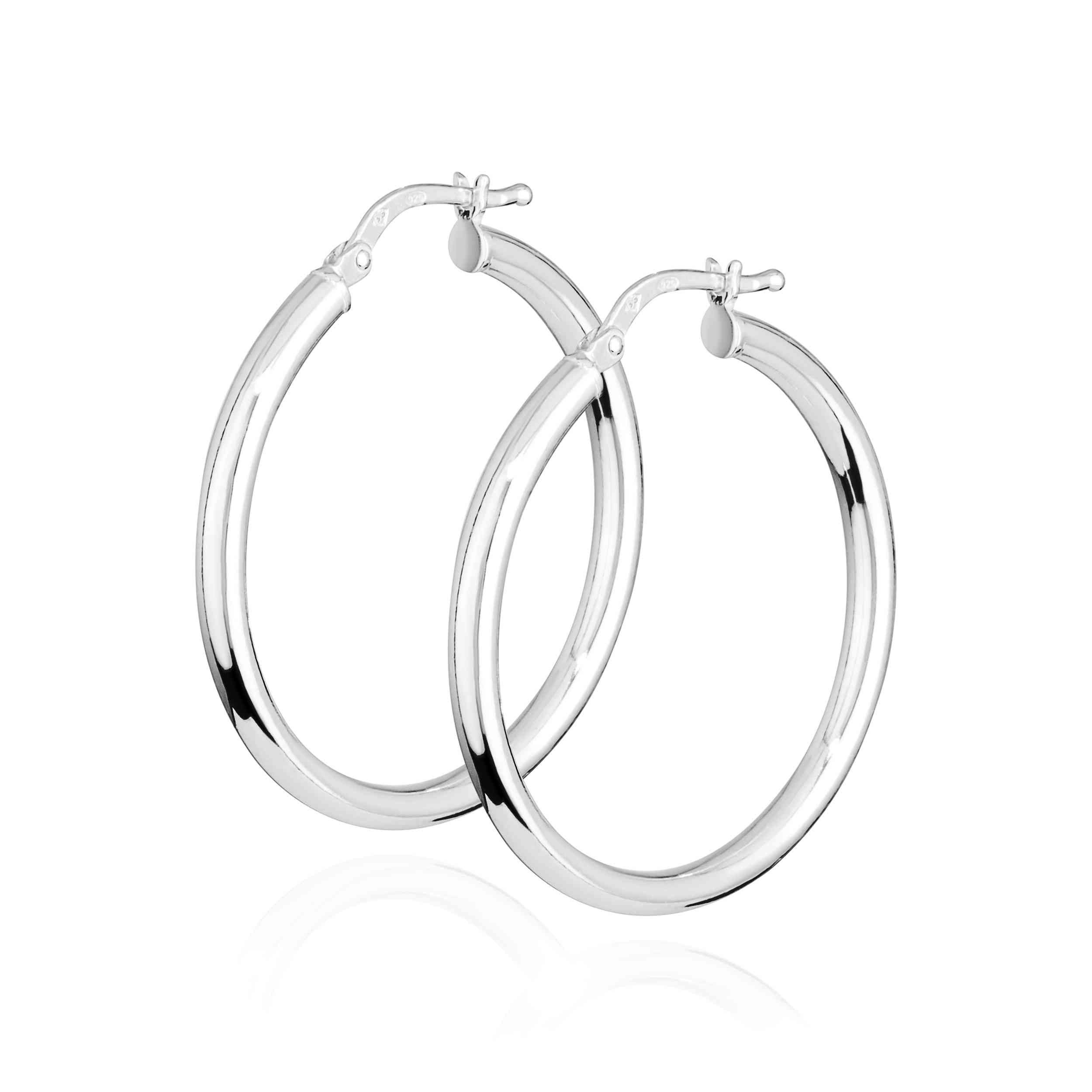 NKlaus Klappcreolen Paar 30mm Creolen 925 günstig online kaufen