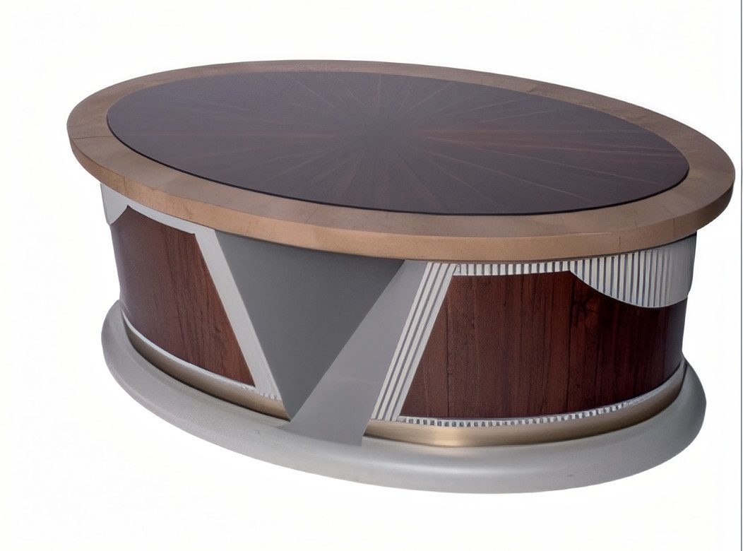 JVmoebel Schreibtisch Brauner Holz-Schreibtisch mit elegantem Design für Home-Office (1-St., 1 Tisch), Made in Europe