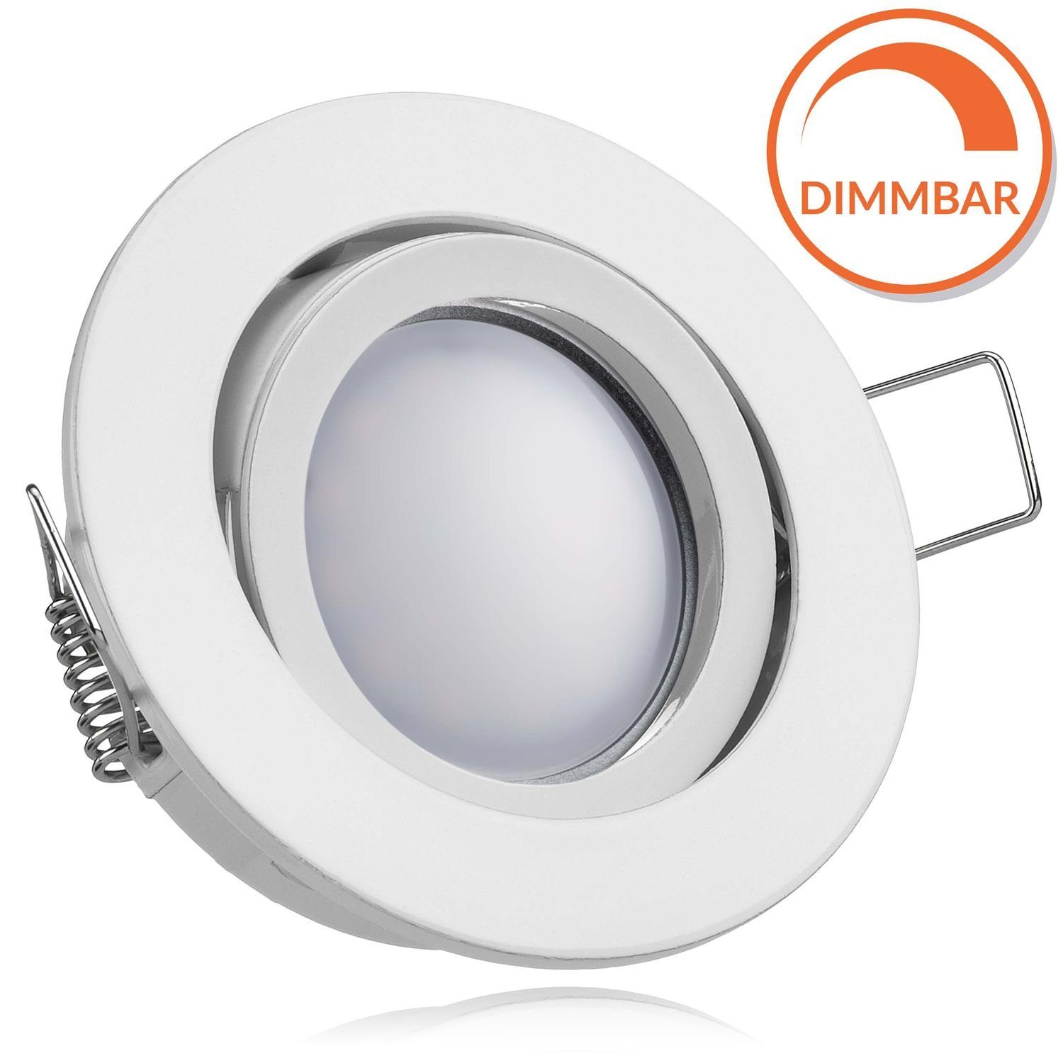 EXTRA in Markenleucht Einbaustrahler LED LED mit Set Weiß Einbaustrahler LEDANDO (35mm) LED FLACH