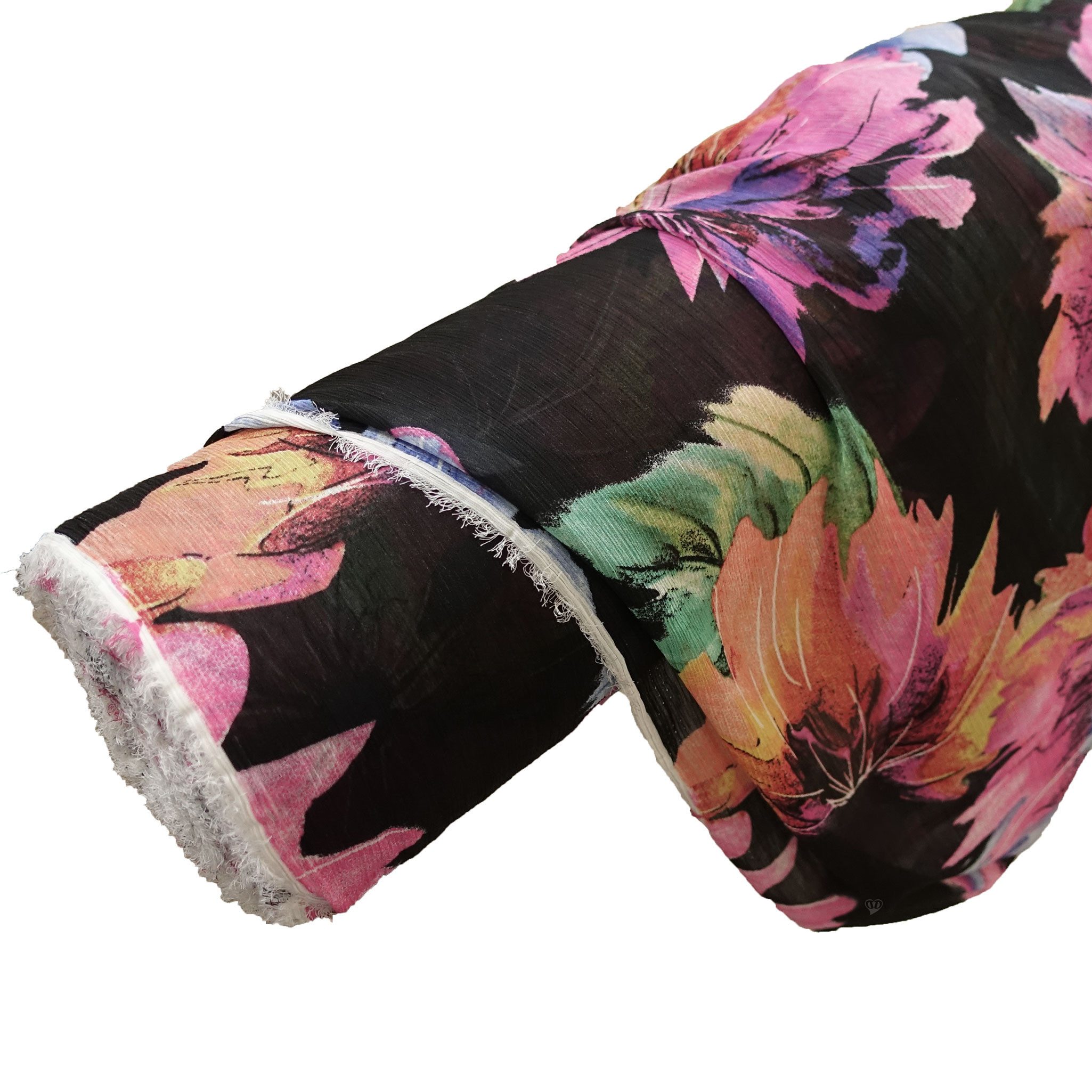 maDDma Stoff Sommer-Stoff Voile Flowers ab 1m x 150cm Digitaldruck Polyester, Blumen 1