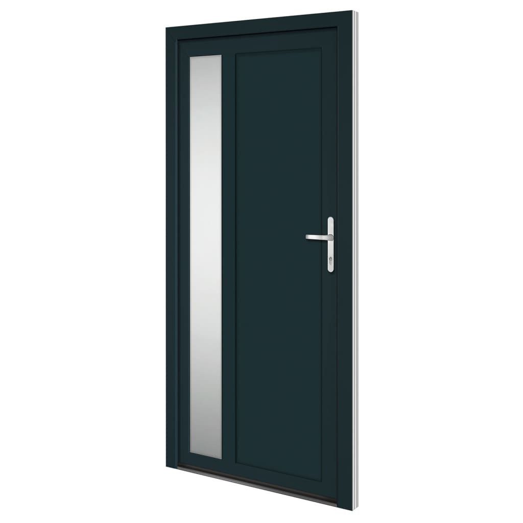 vidaXL Haustür Haustür Anthrazit 98x208 cm PVC (1-St)