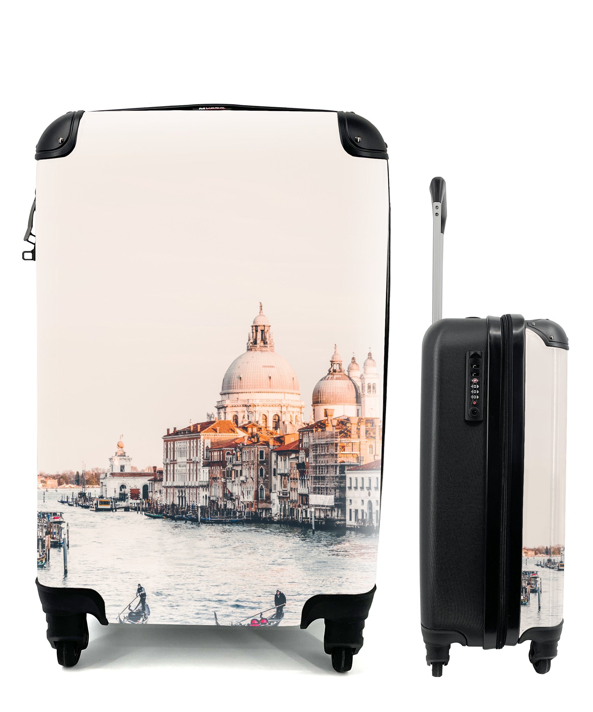 Venedig 4 Reisetasche Boot mit Trolley, rollen, Handgepäck - Handgepäckkoffer Rollen, für Reisekoffer Ferien, MuchoWow - Italien,