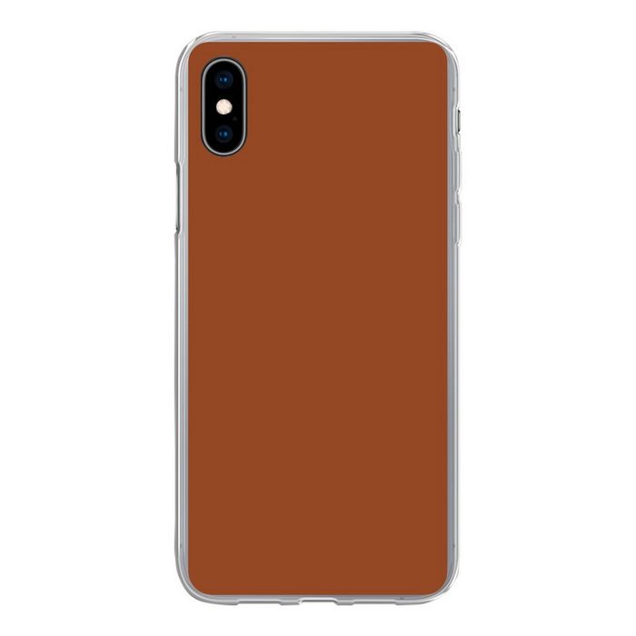 MuchoWow Handyhülle Terrakotta - Braun - Palette - Unifarben - Farben - Farbe Handyhülle Apple iPhone Xs Max Smartphone-Bumper Print Handy
