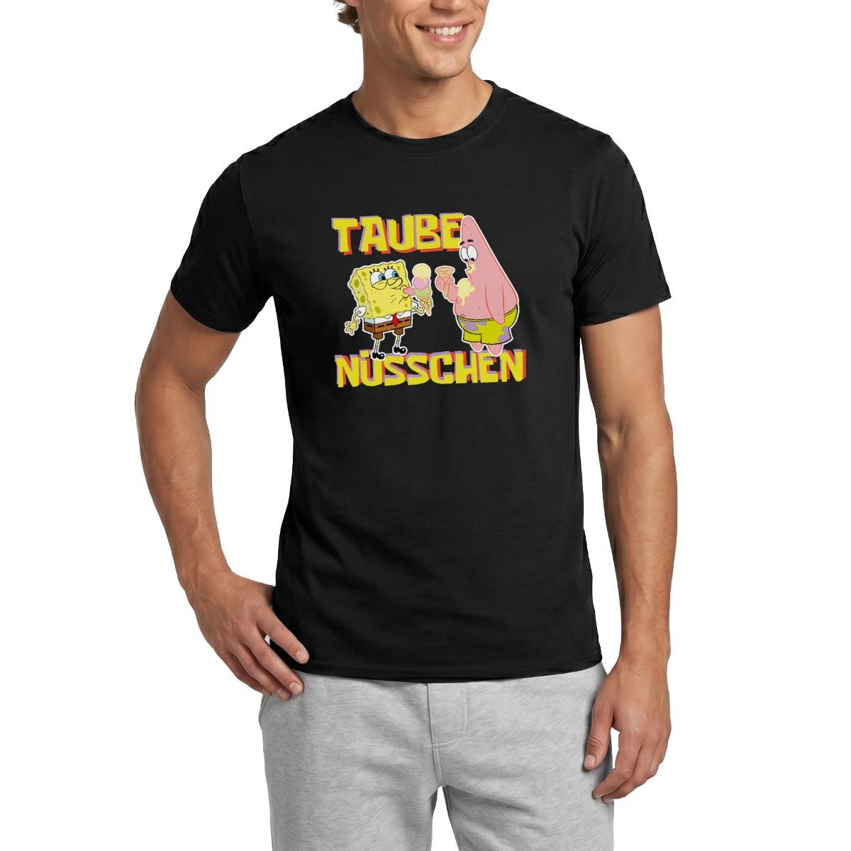 Spreadshirt T-Shirt SpongeBob Schwammkopf Taube Nüsschen Patrick Eis Männer T-Shirt (1-tlg)
