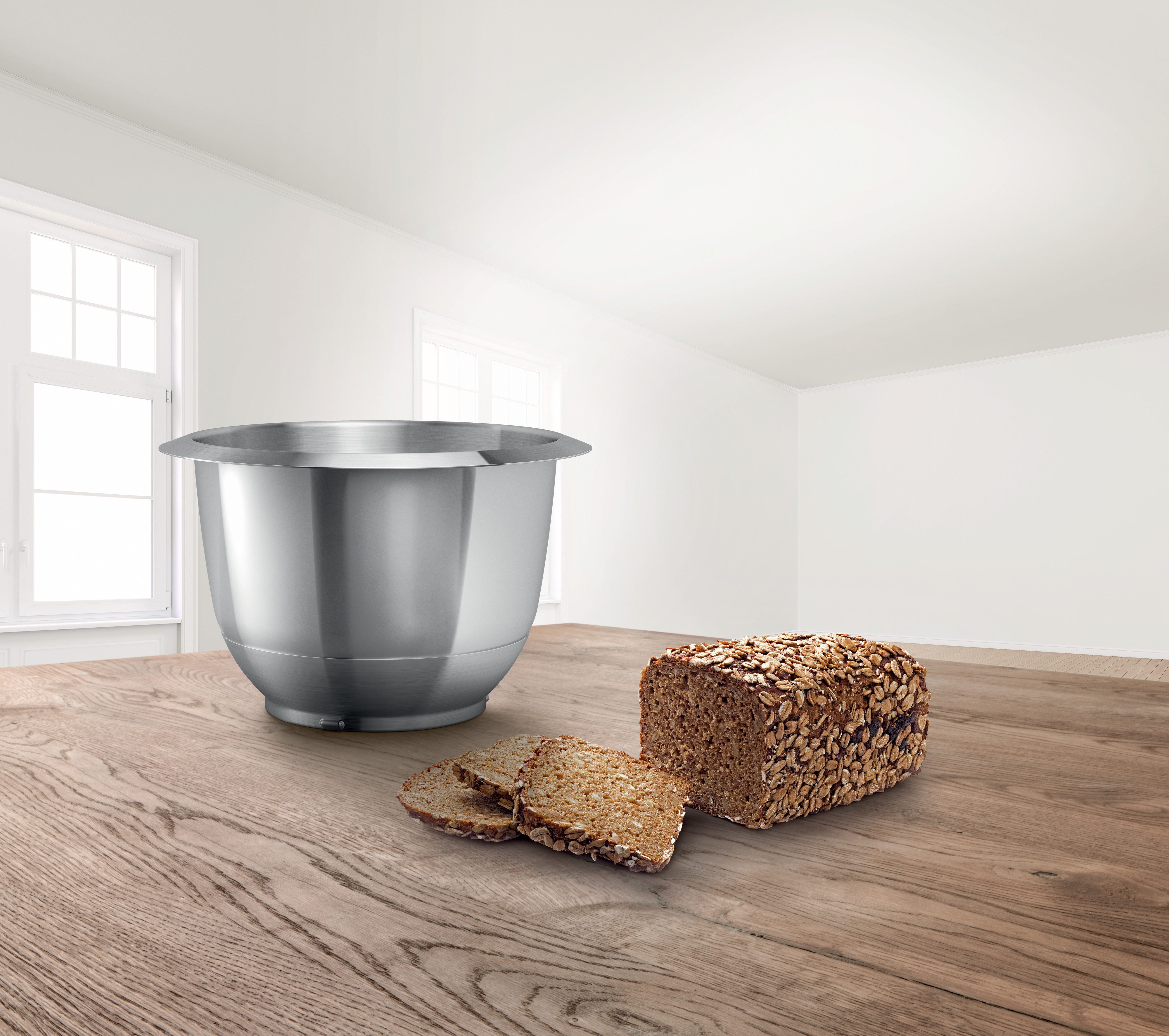 BOSCH Küchenmaschinenschüssel MUZ5ER2, Edelstahl, für Küchenmaschinen MUM5…