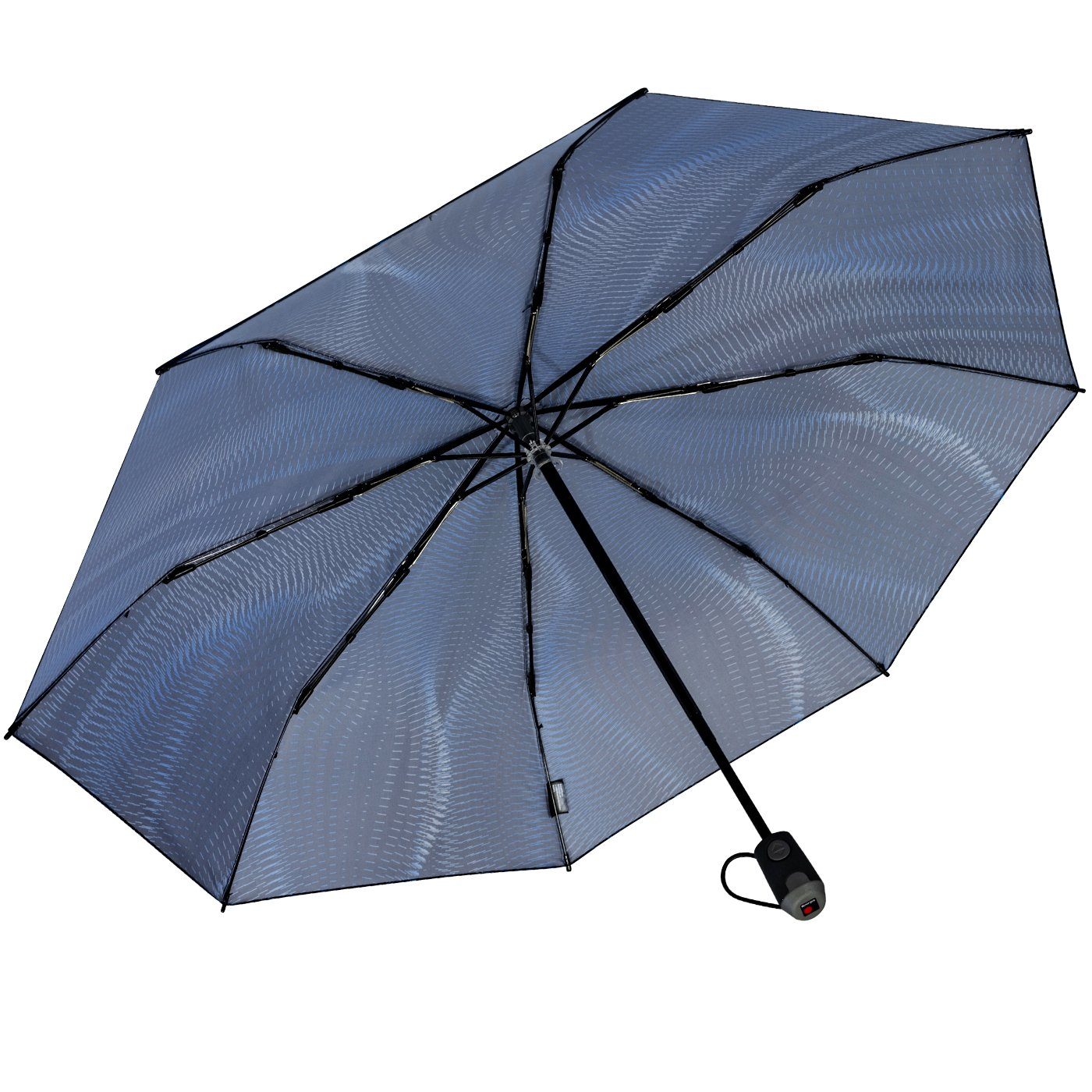 Auf-Zu-Automatik, mit - Linien-Muster ocean Knirps® Schirm Sound schwarz-blau E.200 Duomatic Taschenregenschirm mit Damen