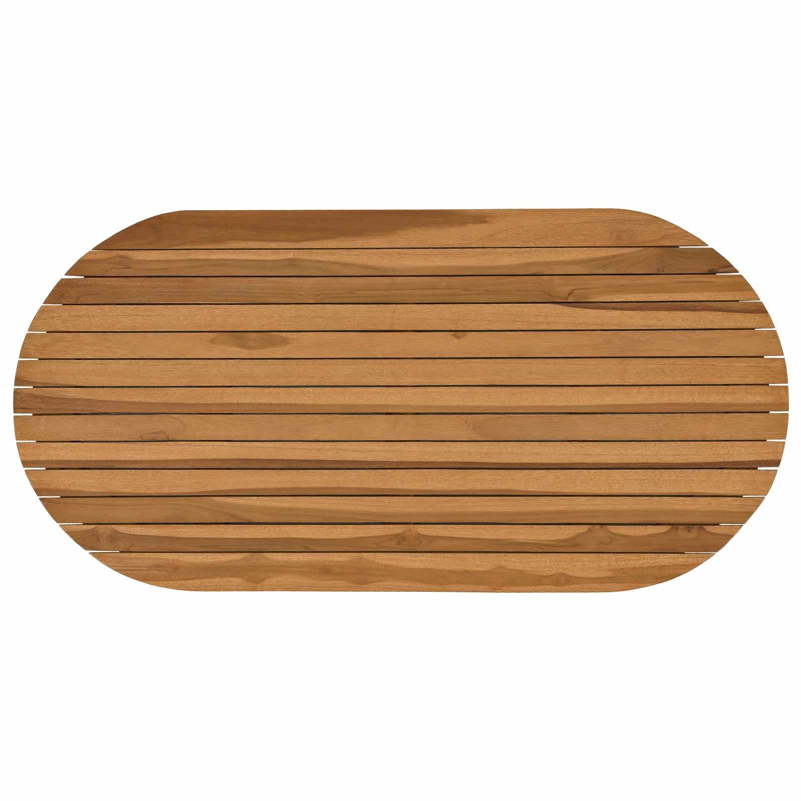 vidaXL Tischplatte Tischplatte 100 x 50 x 3,5 cm Oval Massives holz Natur (1 St)